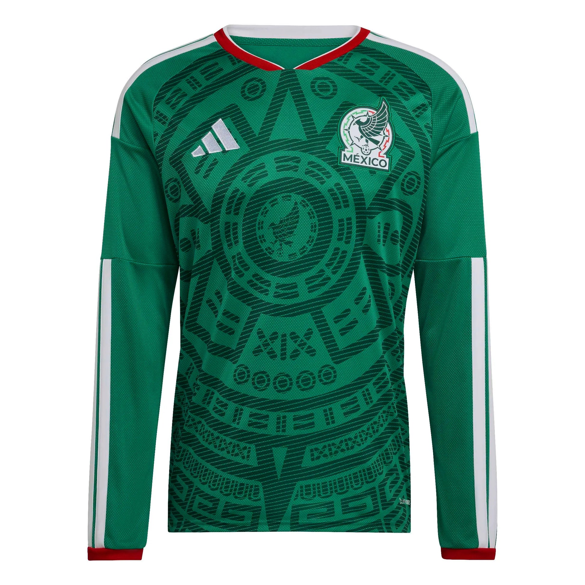 adidas 2026 Mexico Men's Stadium Home Long-Sleeve Soccer Jersey (Front)