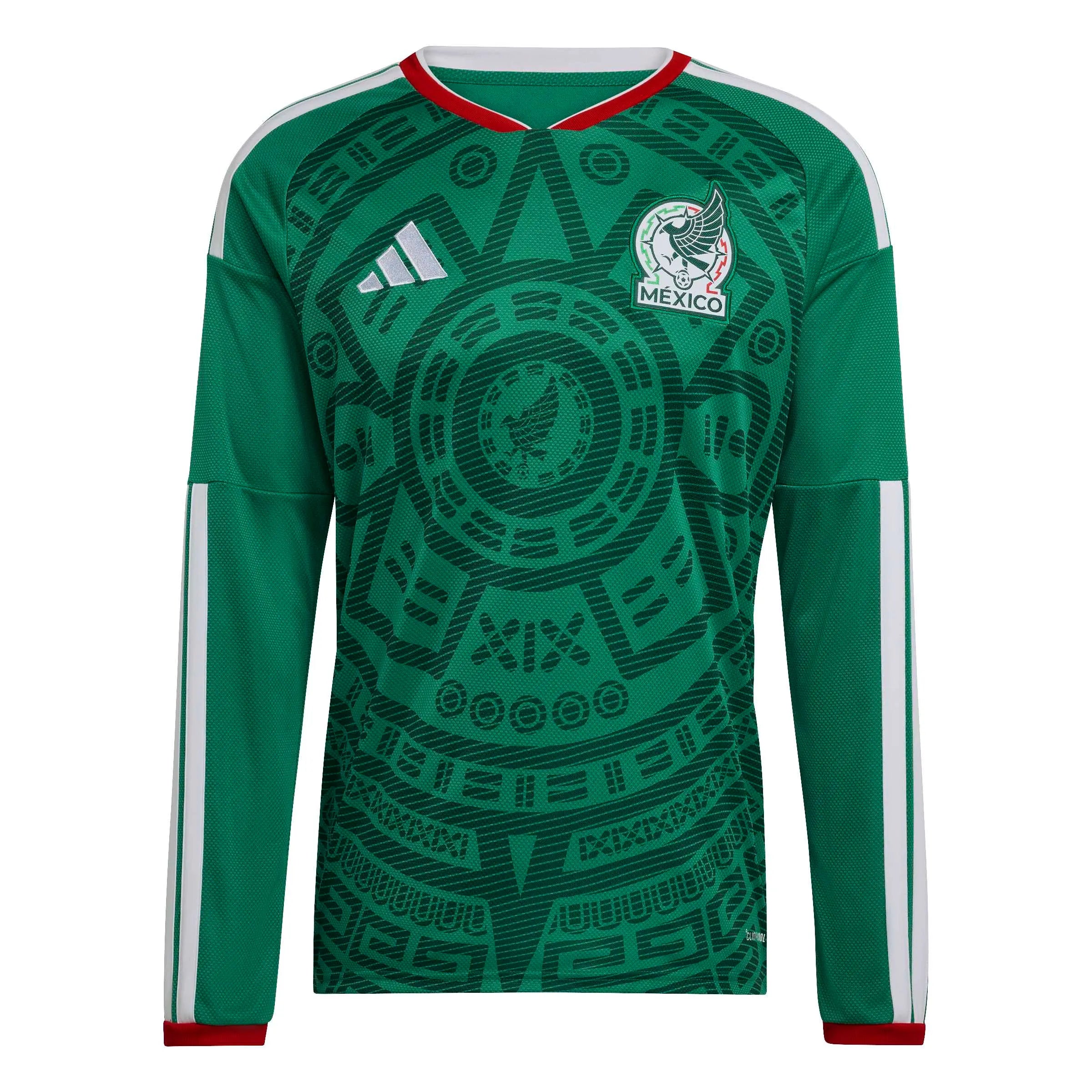 adidas 2026 Mexico Men's Stadium Home Long-Sleeve Soccer Jersey (Front)