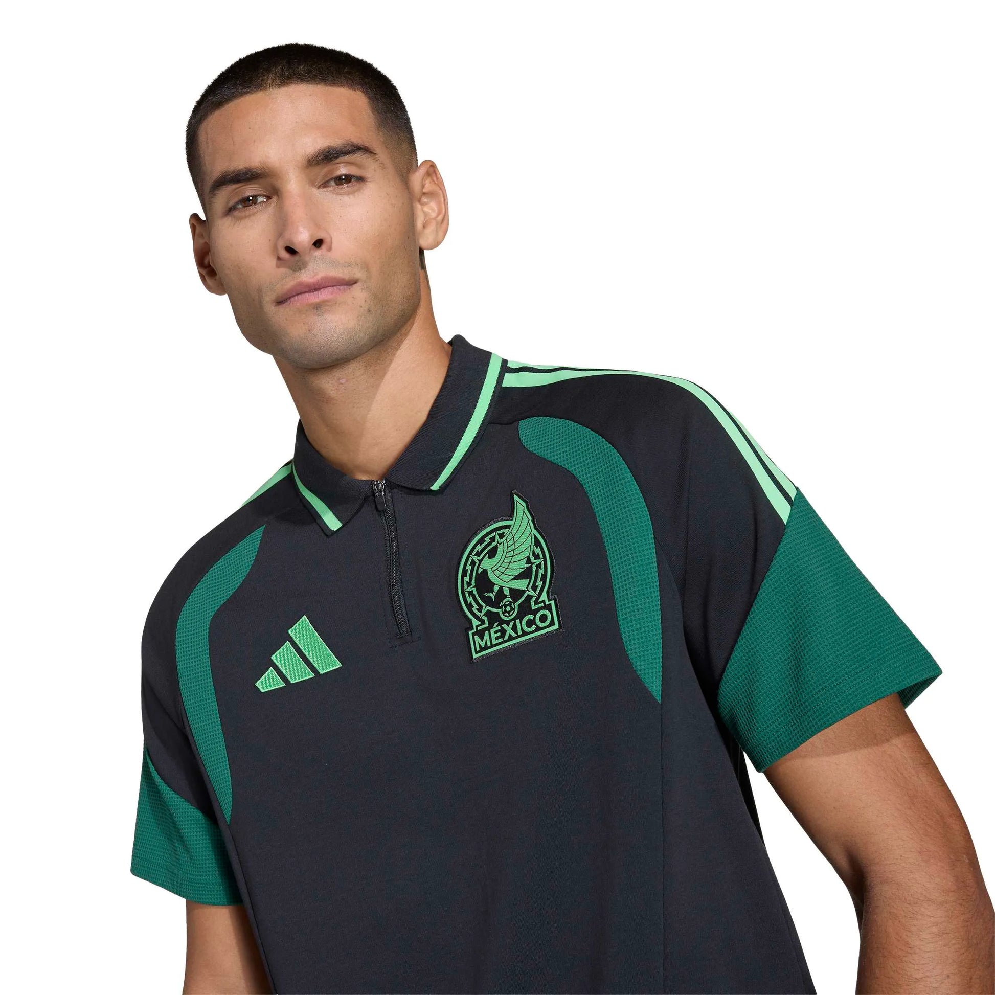 adidas 2026 Mexico Men's Tiro Polo Shirt (Detail 1)