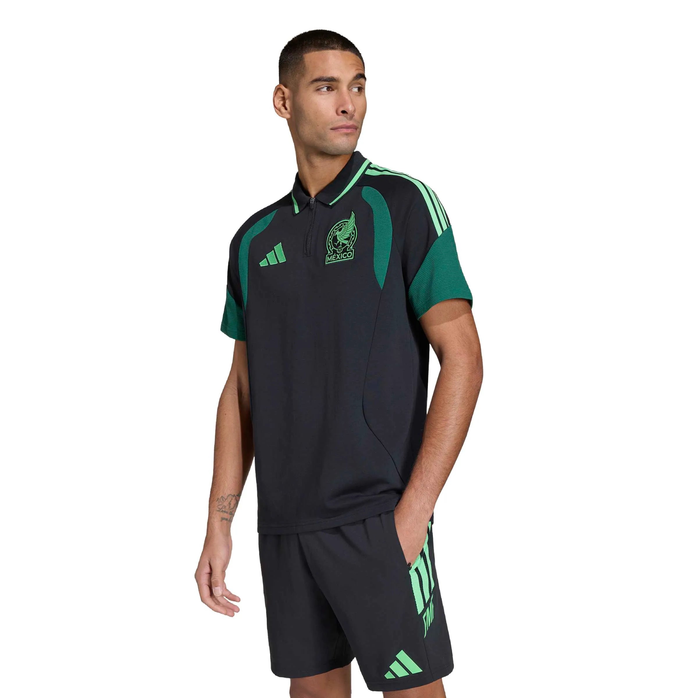 adidas 2026 Mexico Men's Tiro Polo Shirt (Model - Front)