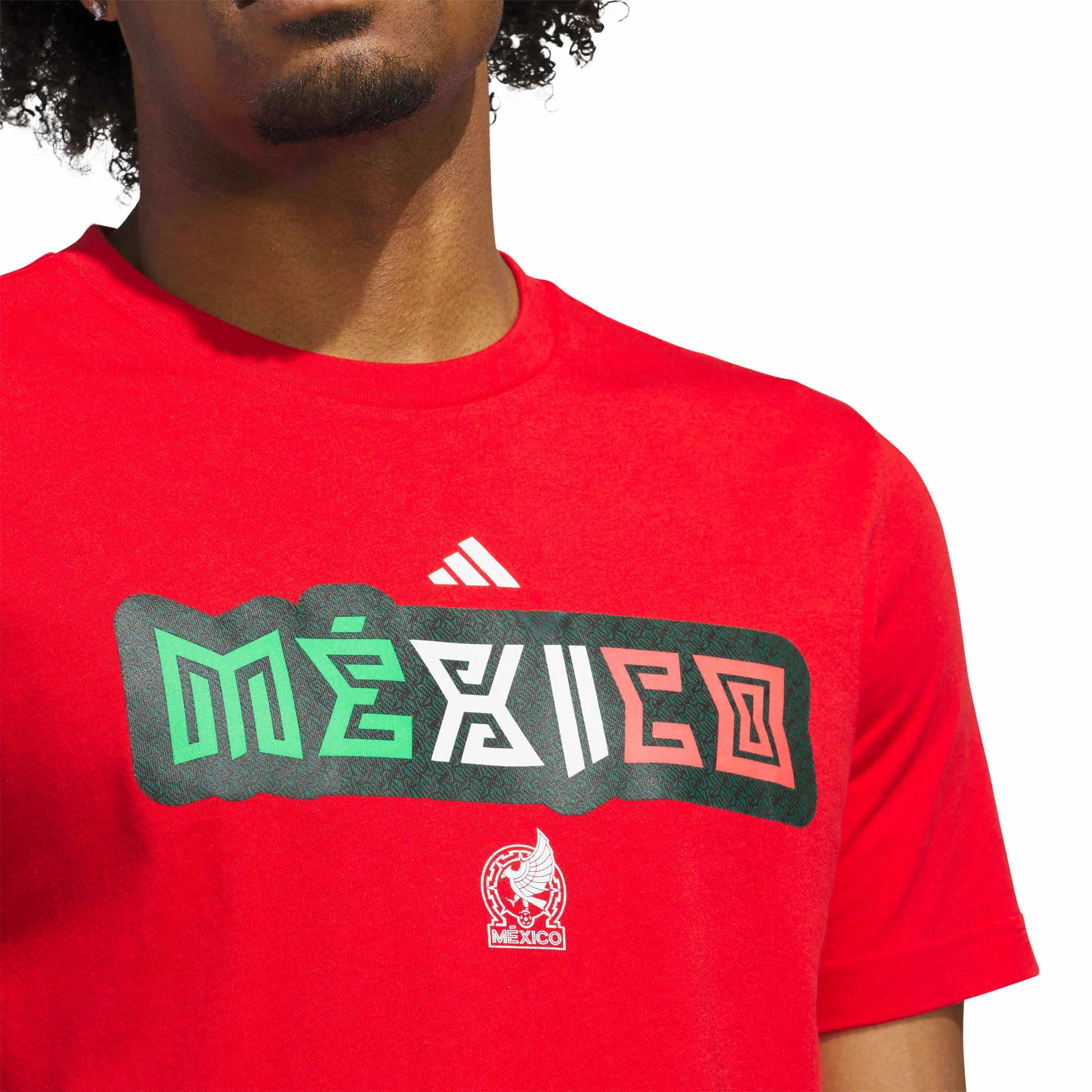 adidas 2026 Mexico Men's World Cup HJH Tee Better Scarlet (Detail 1)