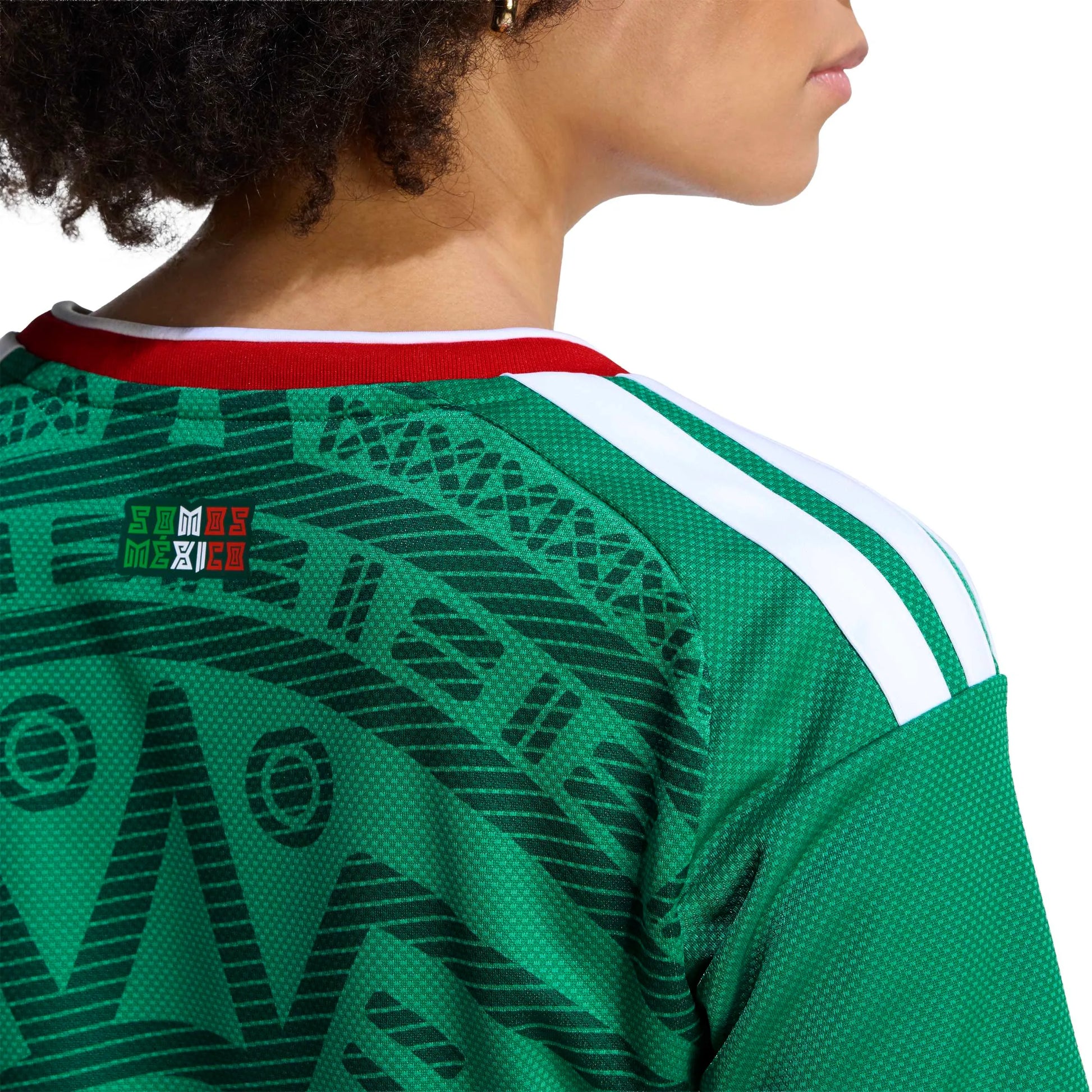 adidas 2026 Mexico Women's Stadium Home Cropped Jersey (Detail 2)