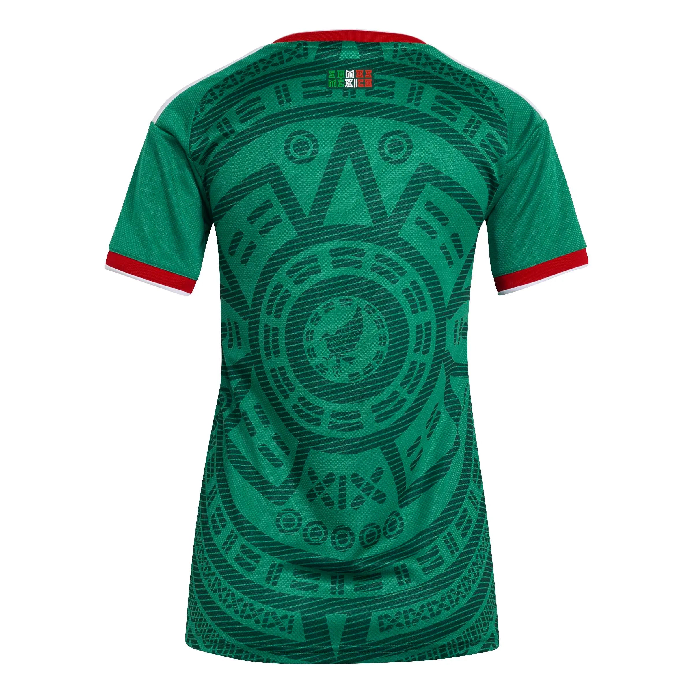 adidas 2026 Mexico Women's Stadium Home Soccer Jersey (Back)