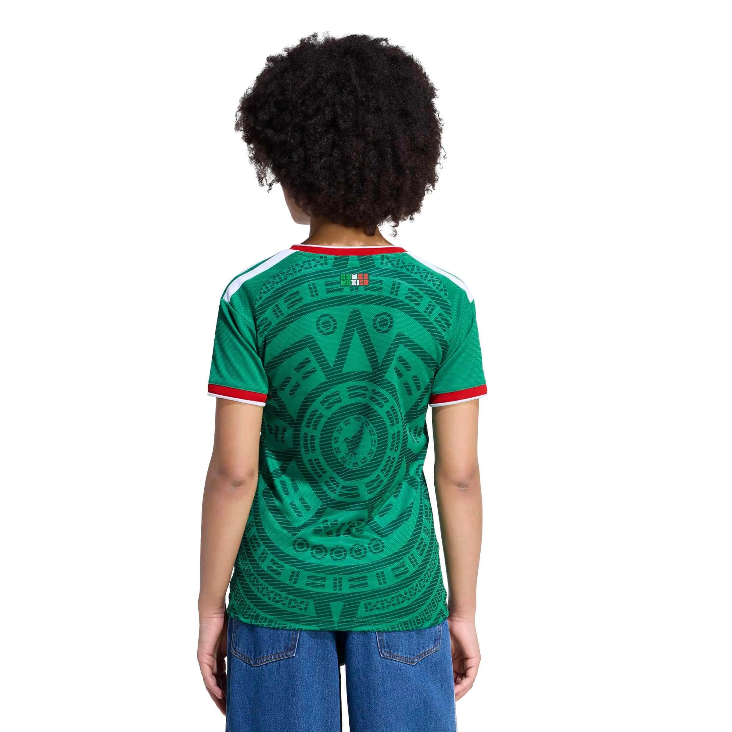 adidas 2026 Mexico Women's Stadium Home Soccer Jersey (Model - Back)