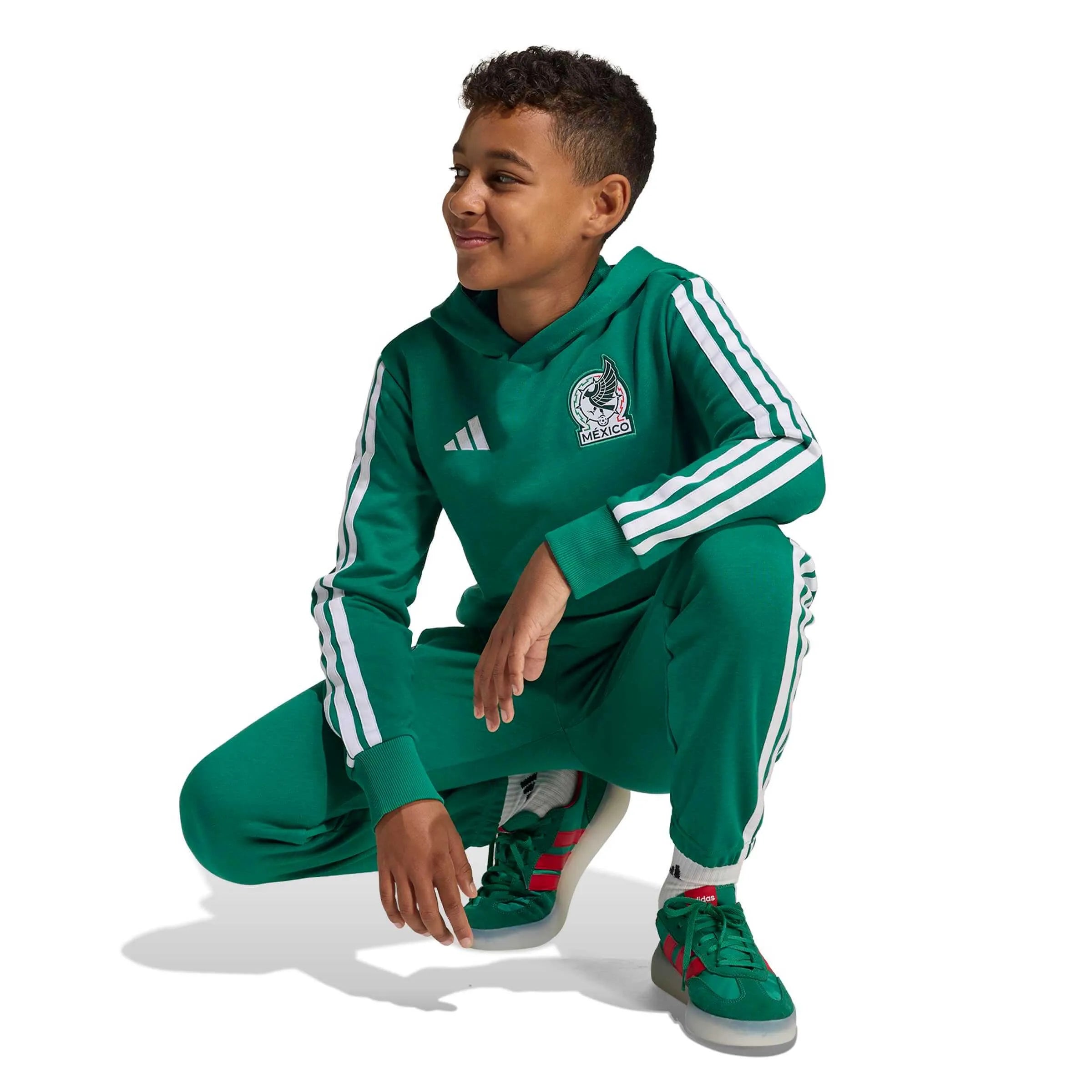 adidas 2026 Mexico Youth Hoodie (Model - Side)