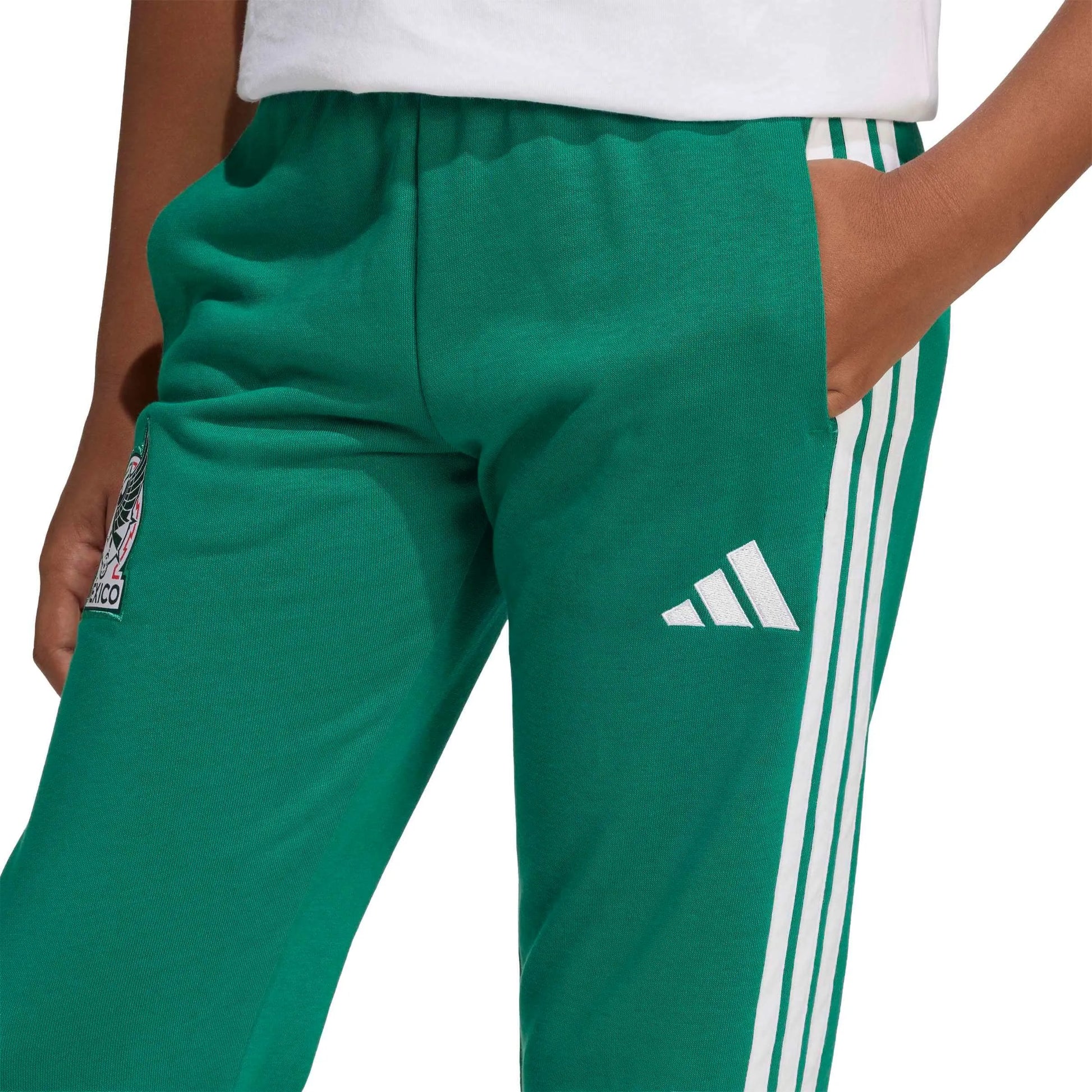 adidas 2026 Mexico Youth Pants (Detail 1)