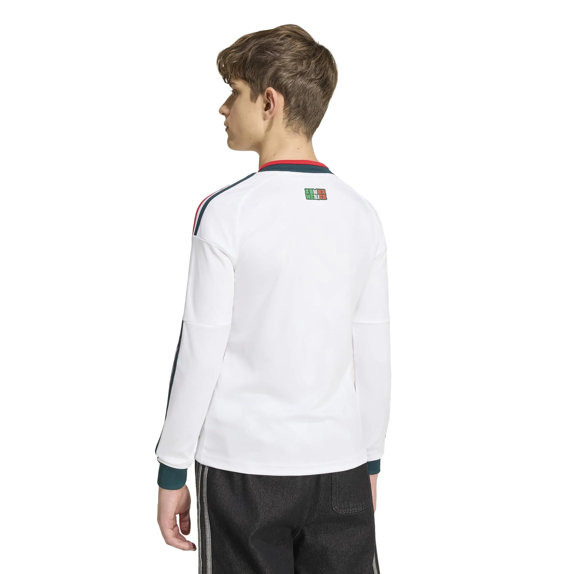 adidas 2026 Mexico Youth Stadium Away Long-Sleeve Soccer Jersey