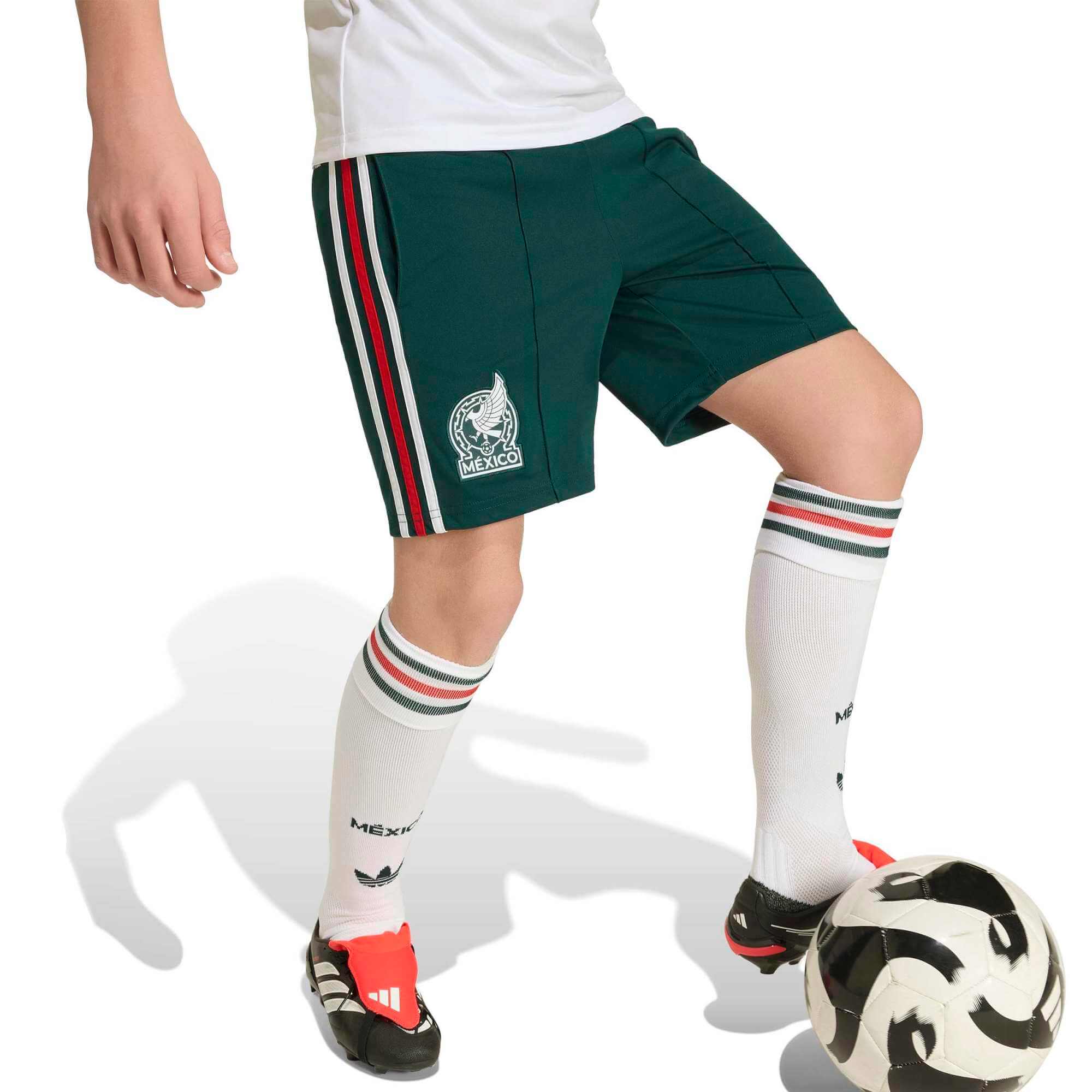 adidas 2026 Mexico Youth Stadium Away Shorts (Detail 1)