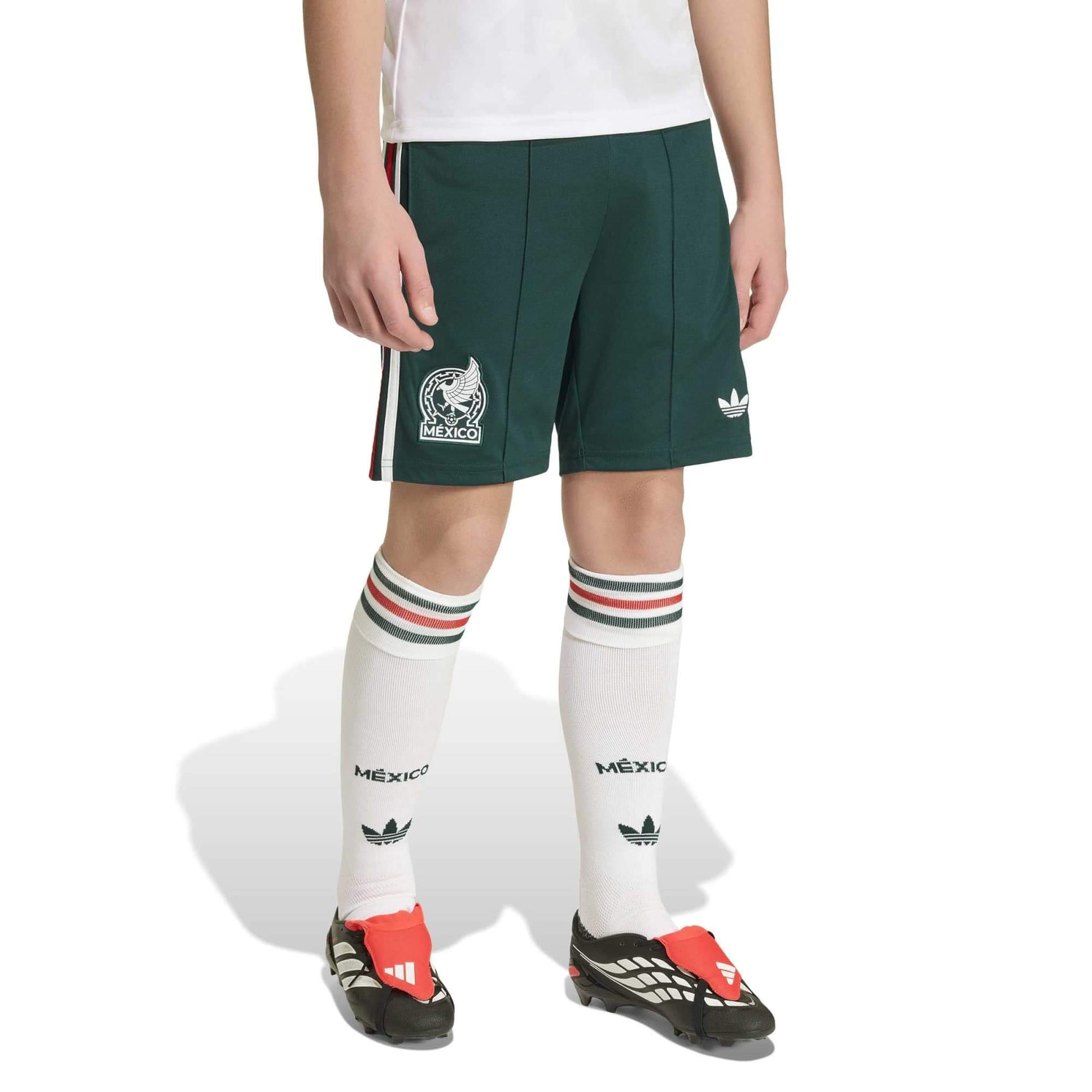 adidas 2026 Mexico Youth Stadium Away Shorts (Model - Front)