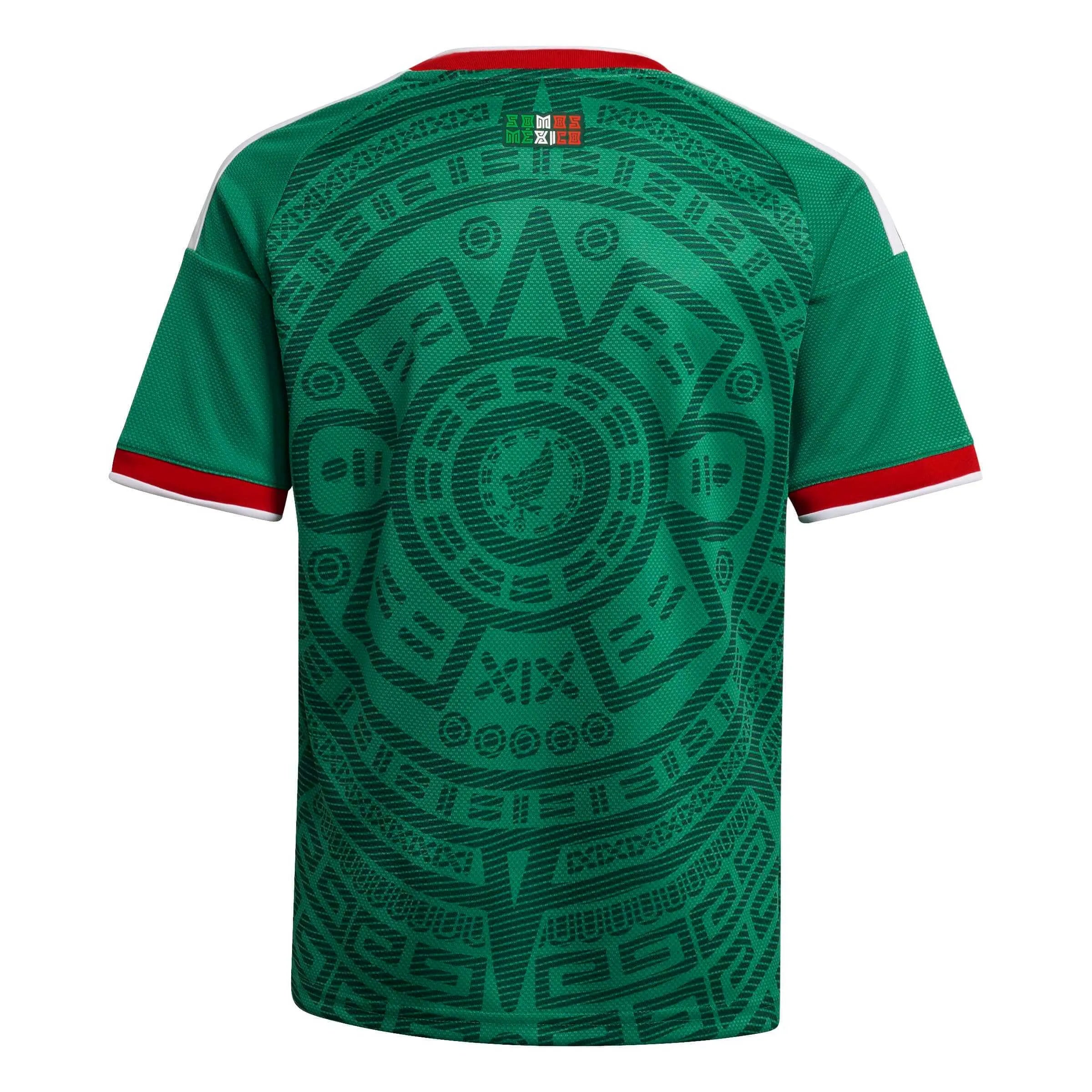 adidas 2026 Mexico Youth Stadium Home Soccer Jersey (Back)