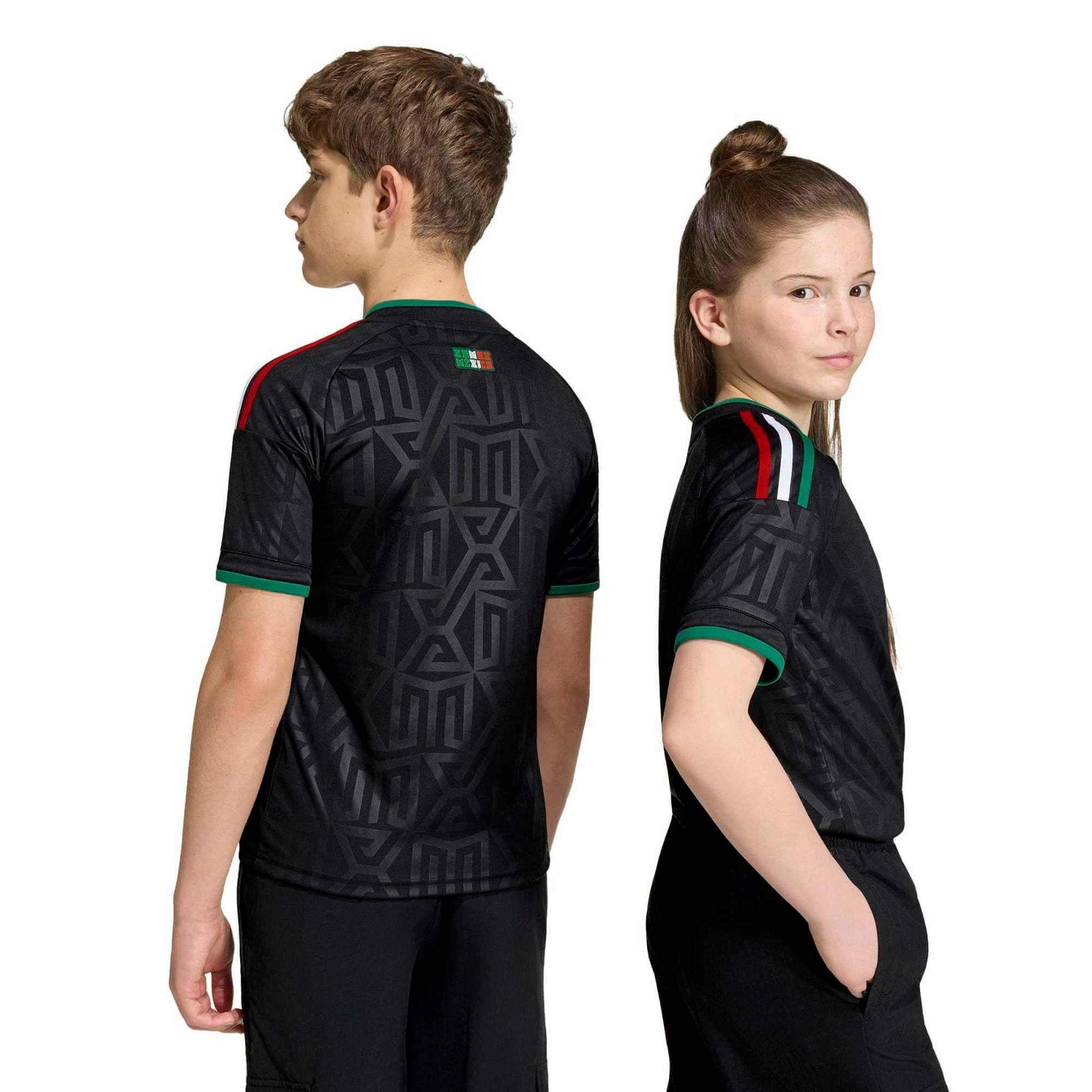 adidas 2026 Mexico Youth Stadium Third Soccer Jersey (Models - Back and Side)