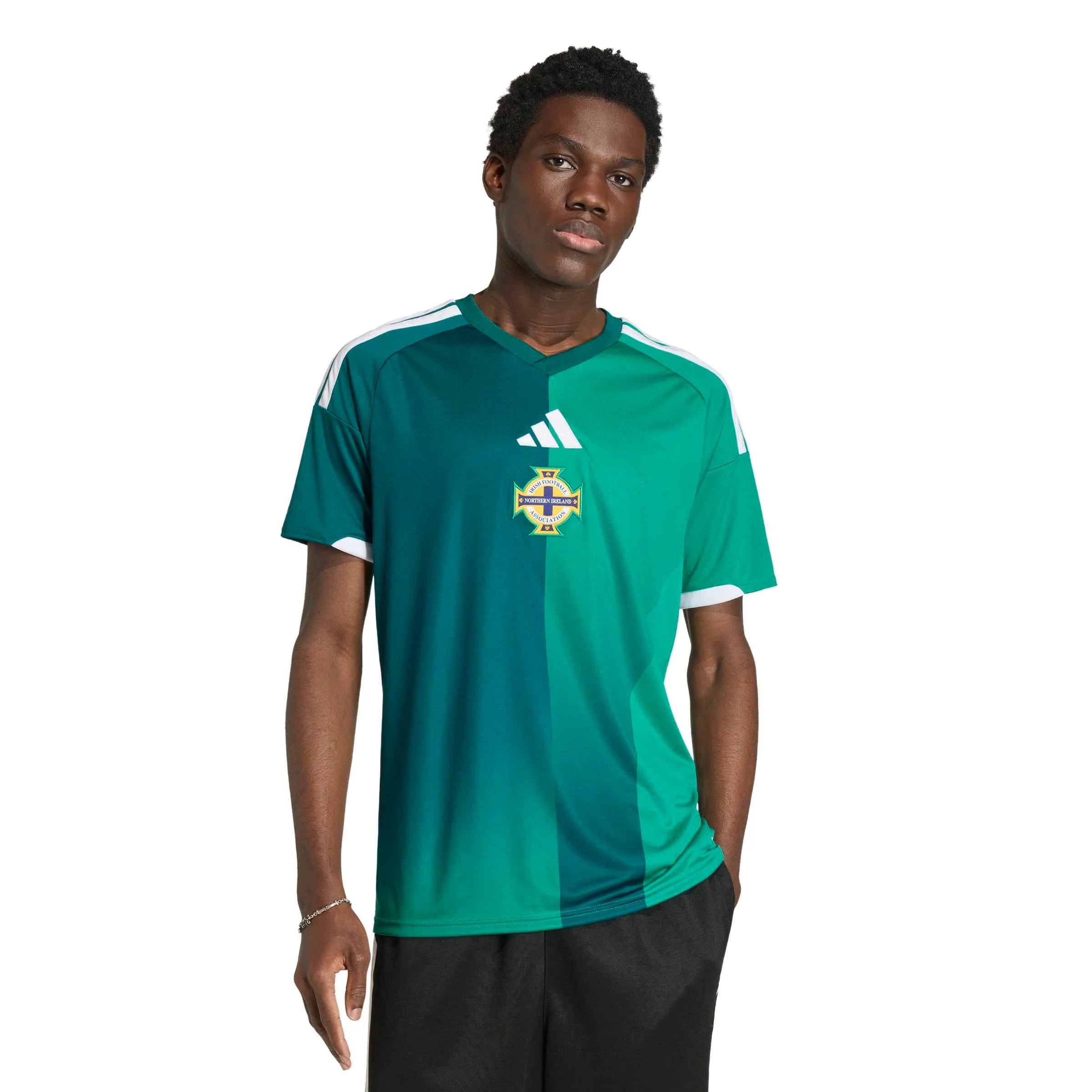adidas 2026 Northern Ireland Men's Stadium Home Soccer Jersey (Model - Front)