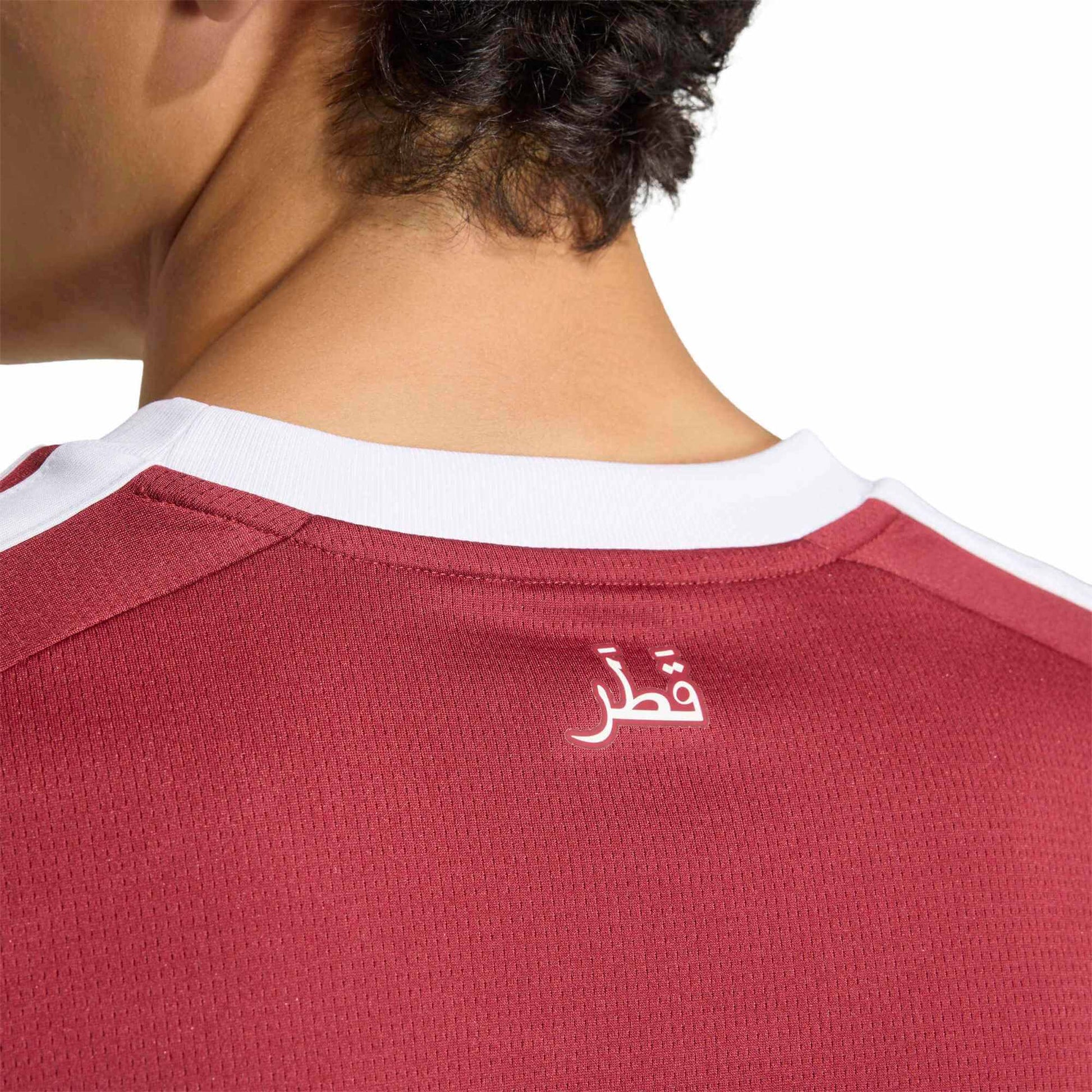 adidas 2026 Qatar Men's Stadium Home Soccer Jersey (Detail 1)