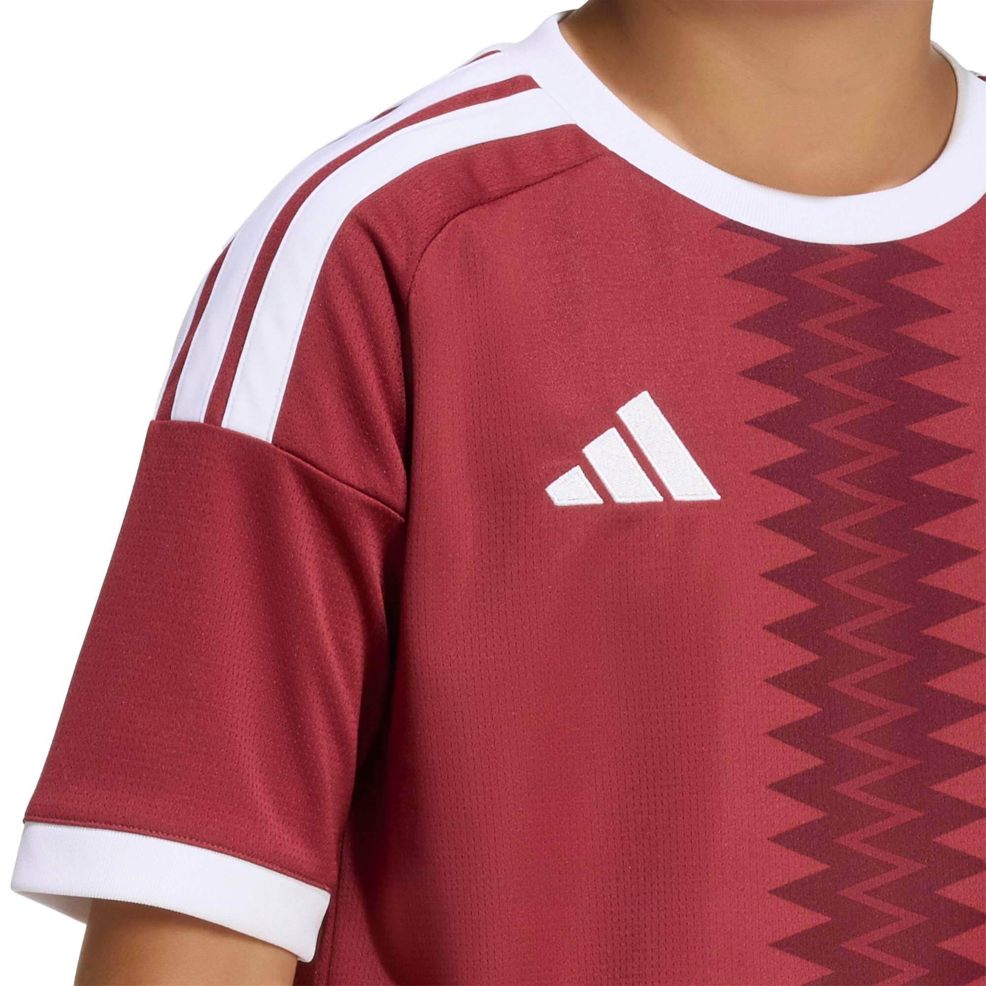 adidas 2026 Qatar Youth Stadium Home Soccer Jersey (Detail 1)