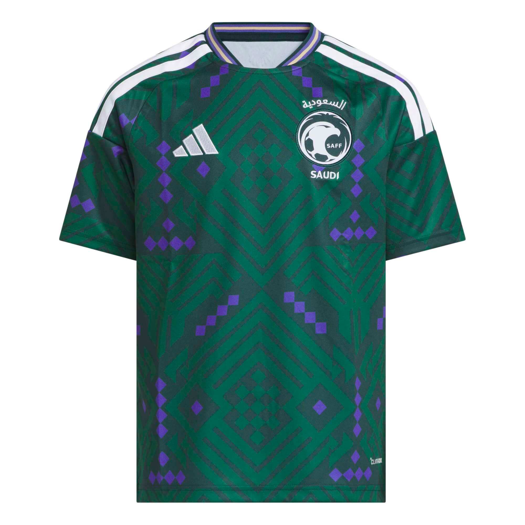 adidas 2026 Saudi Arabia Youth Stadium Home Soccer Jersey (Front)