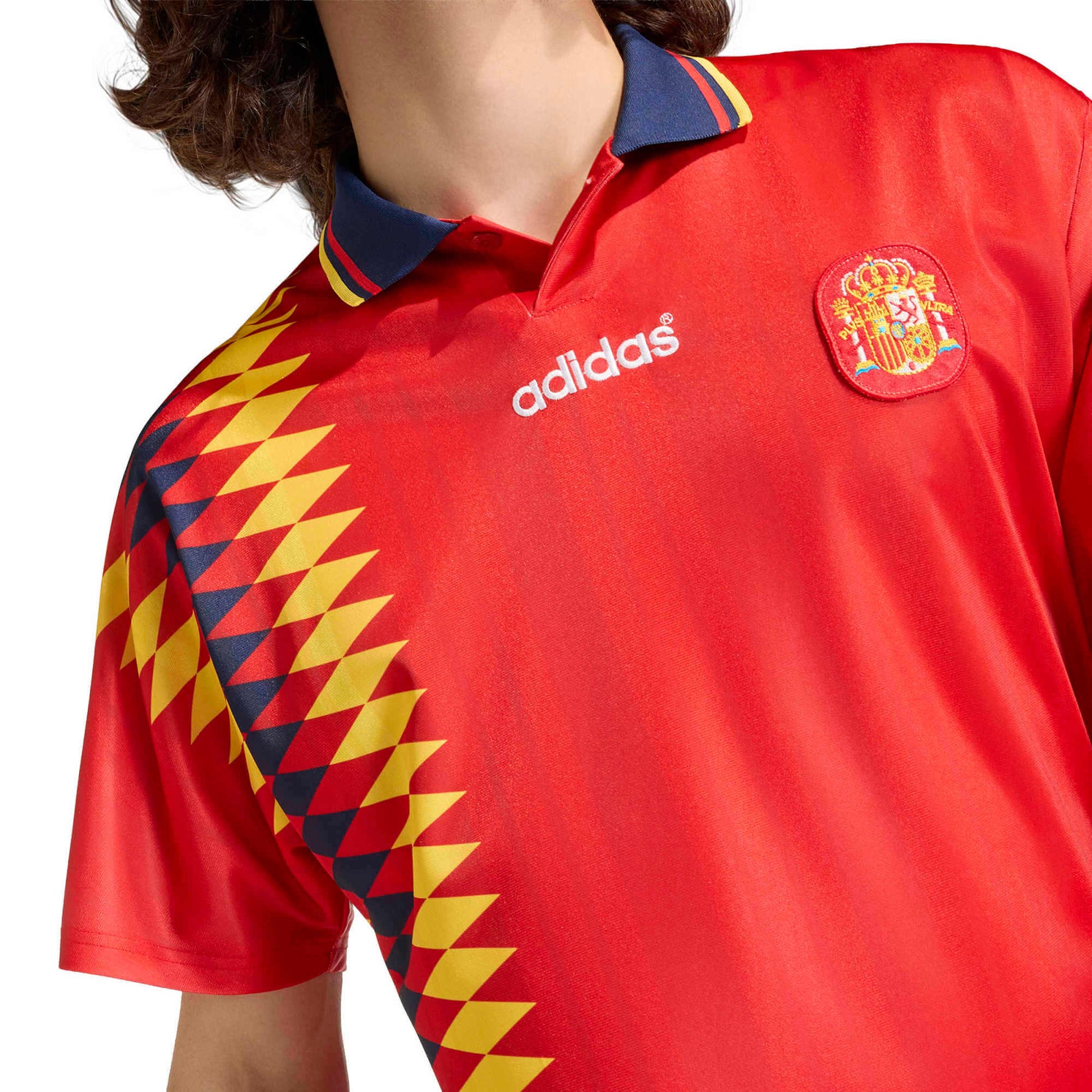 adidas 2026 Spain Men's 1994 Stadium Home Soccer Jersey (Detail 2)