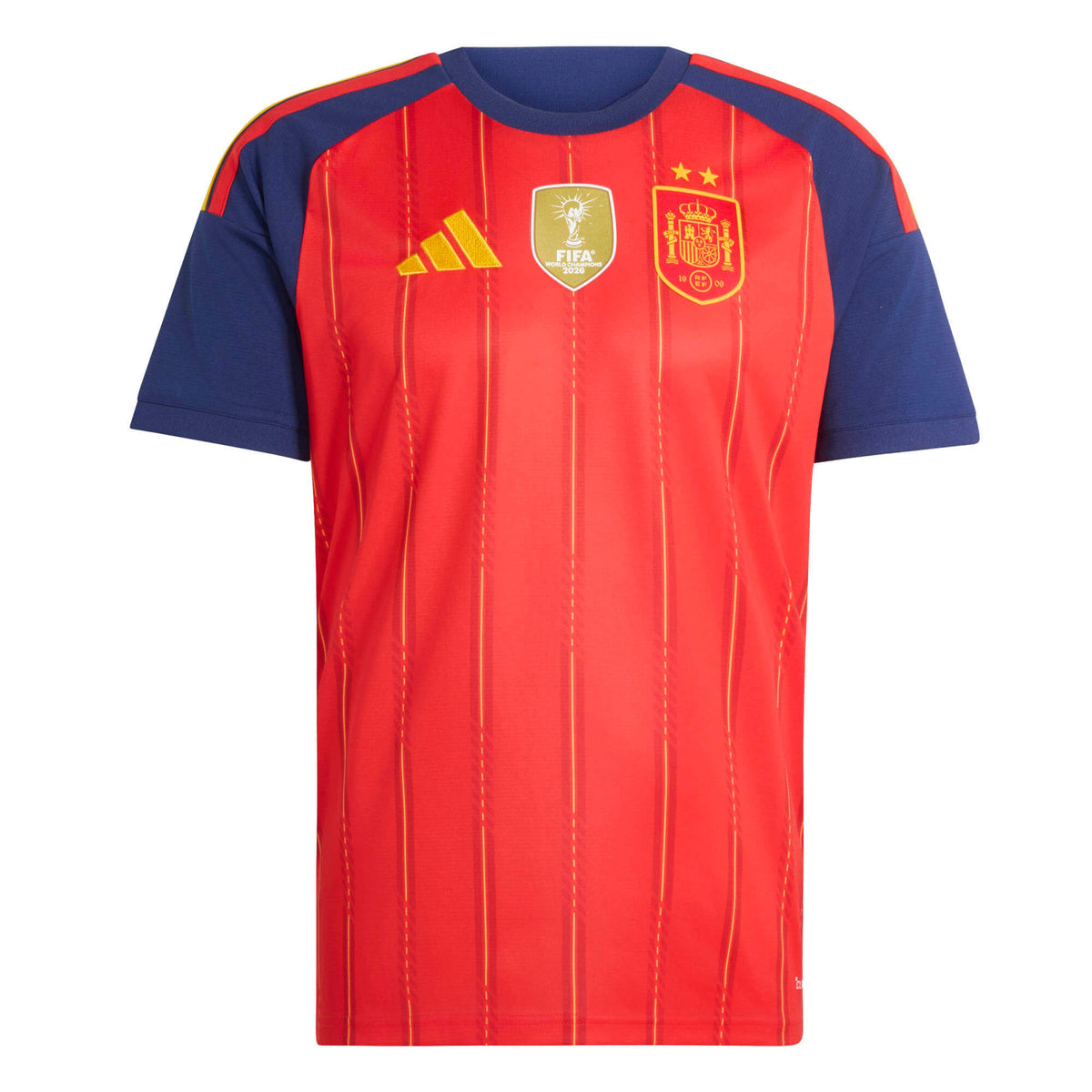 adidas 2026 Spain Men's 2-Star Stadium Home Soccer Jersey (Front)