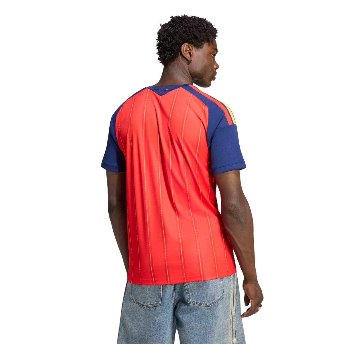 adidas 2026 Spain Men's 2-Star Stadium Home Soccer Jersey (Model - Back)