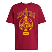 adidas 2026 Spain Men's Campeones Tee Team Power Red (Front)