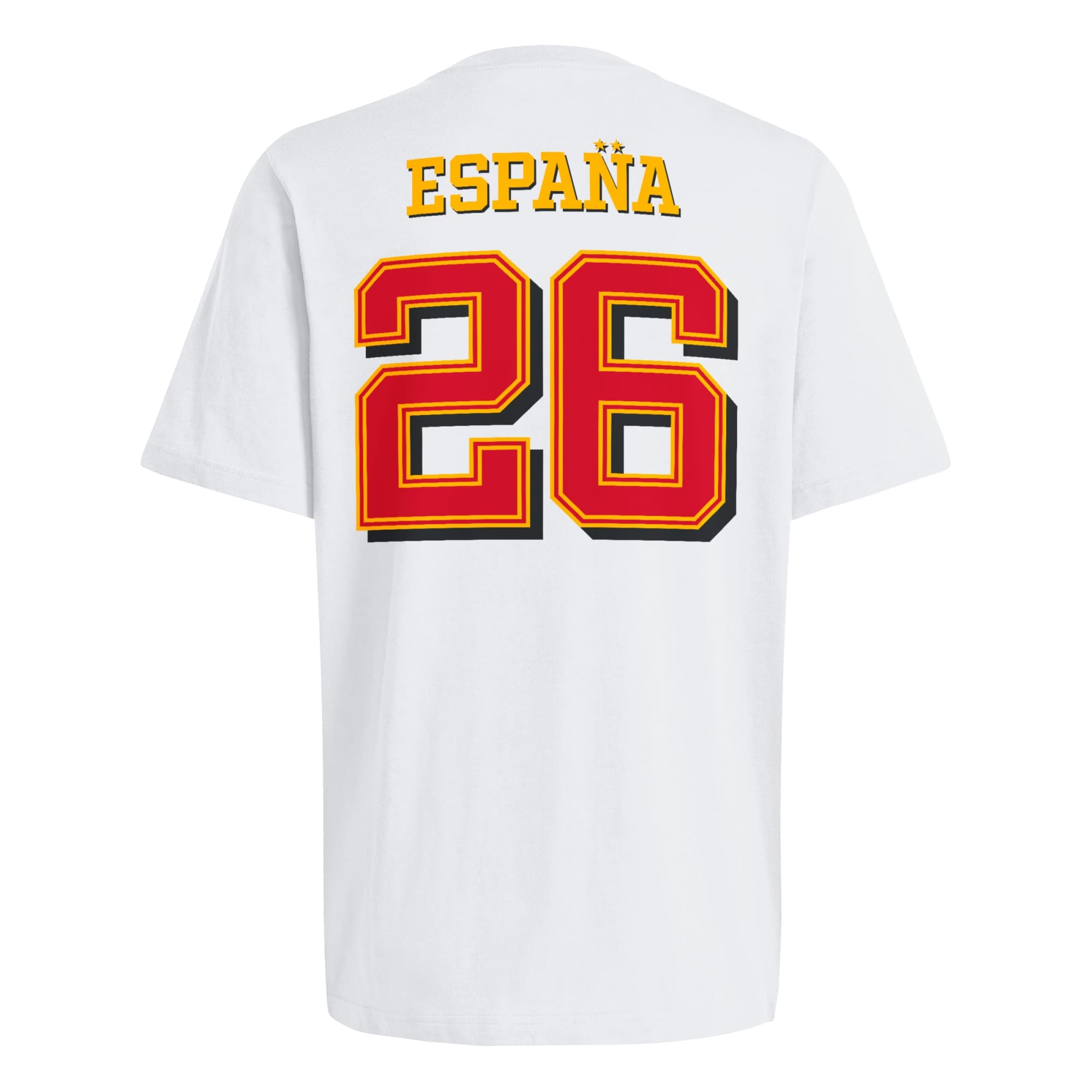 adidas 2026 Spain Men's Campeones Tee White (Back)