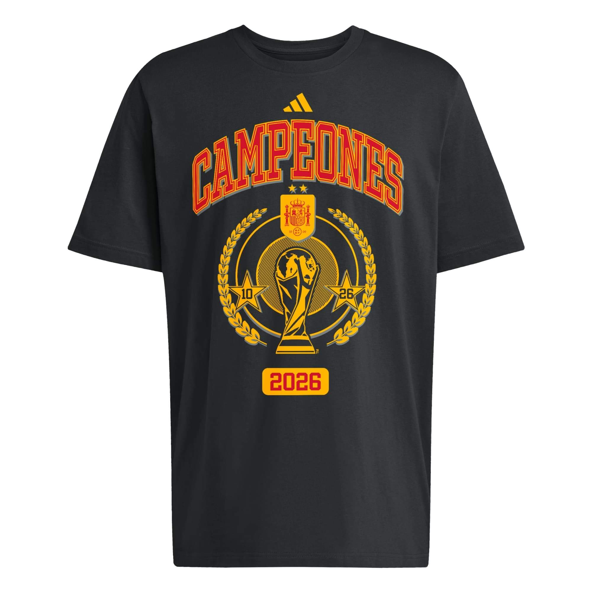 adidas 2026 Spain Men's Campeones Tee (Front)