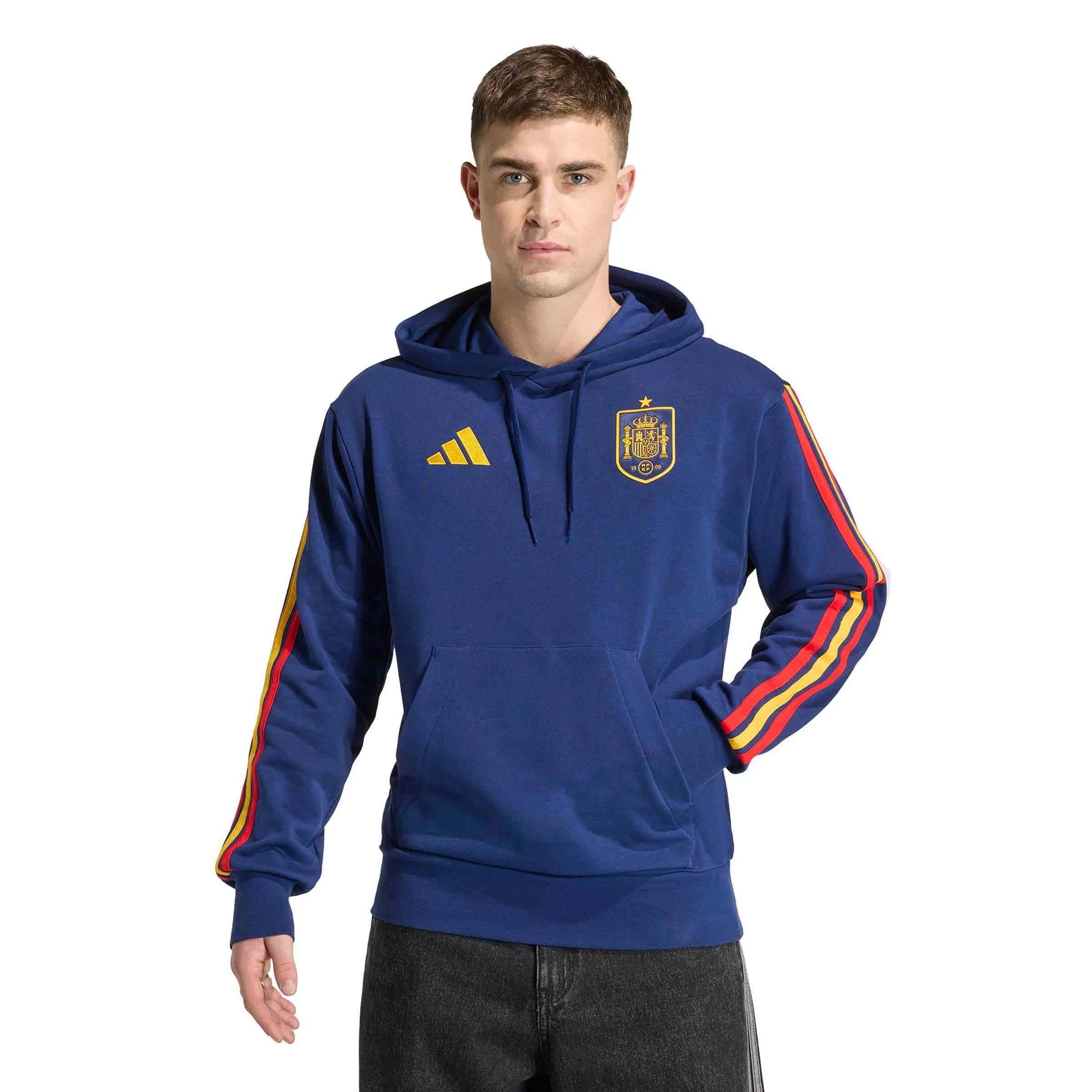 adidas 2026 Spain Men's DNA Hoodie (Model - Front)