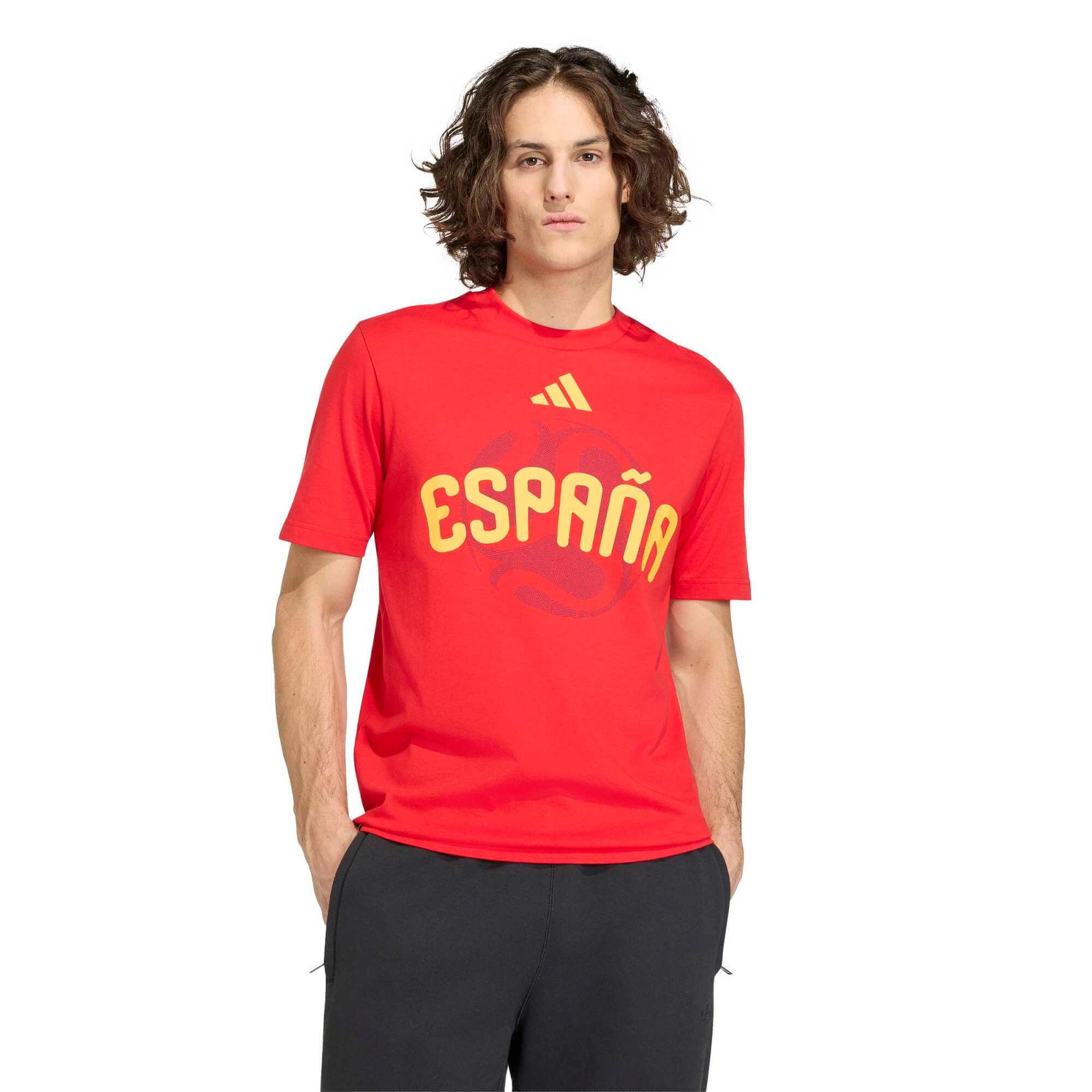 adidas 2026 Spain Men's Graphic Tee (Model - Front)