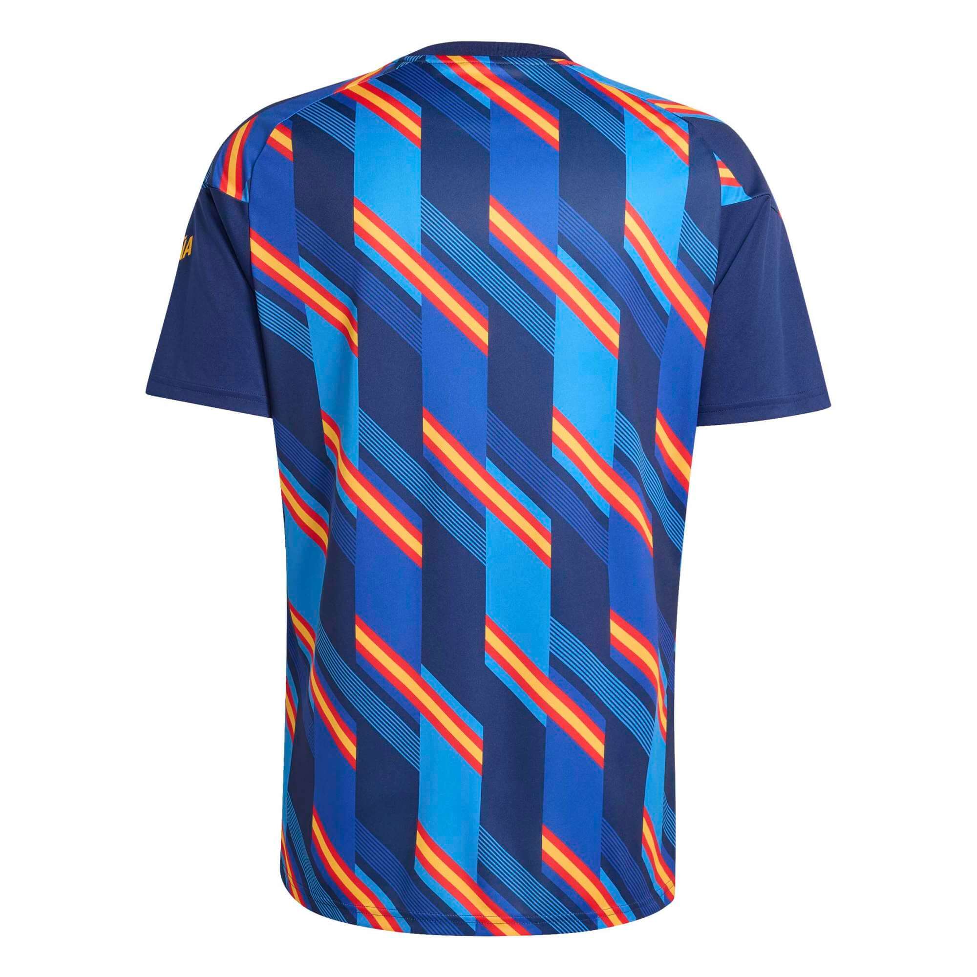 adidas 2026 Spain Men's Home Pre-Match Soccer Jersey (Back)