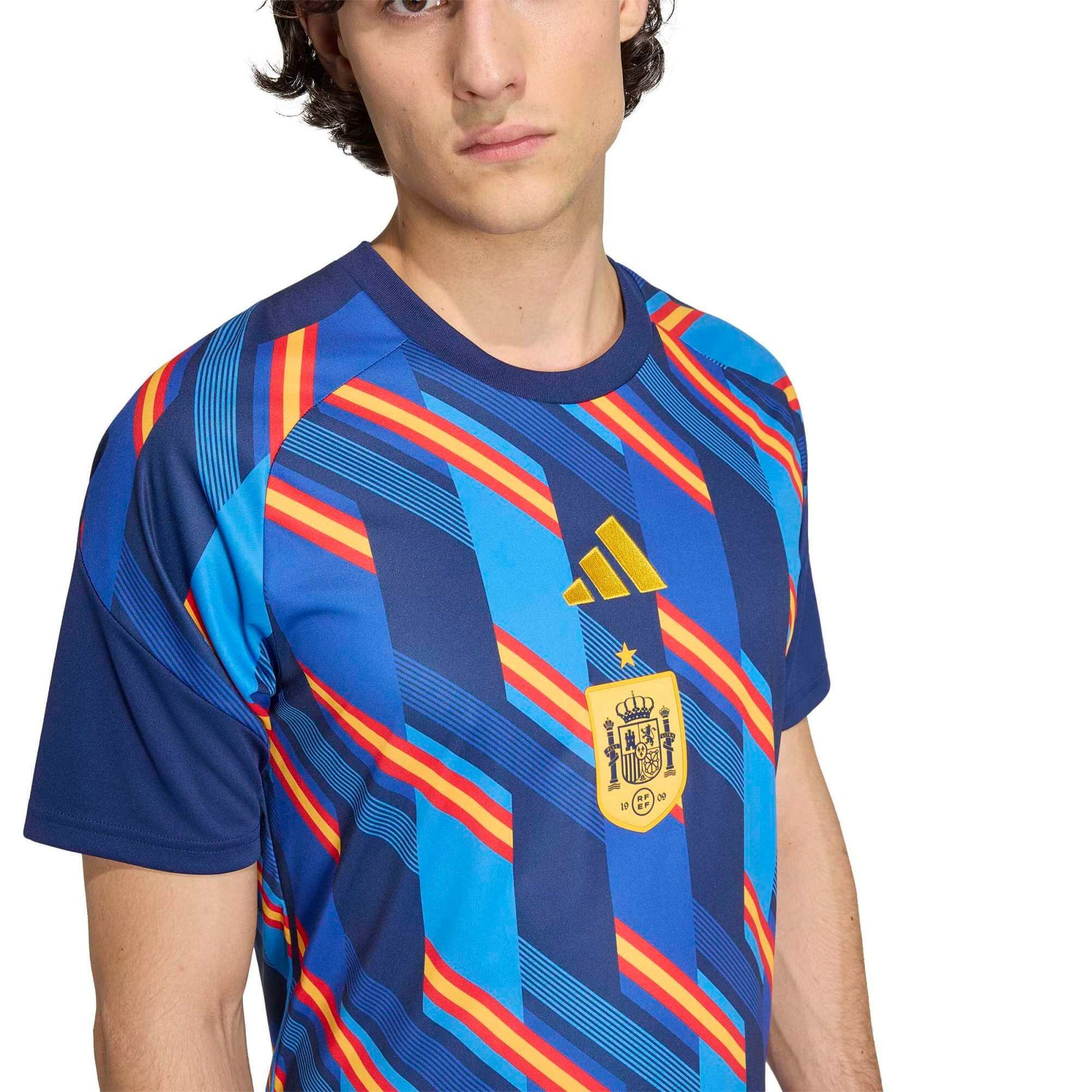 adidas 2026 Spain Men's Home Pre-Match Soccer Jersey (Detail 2)