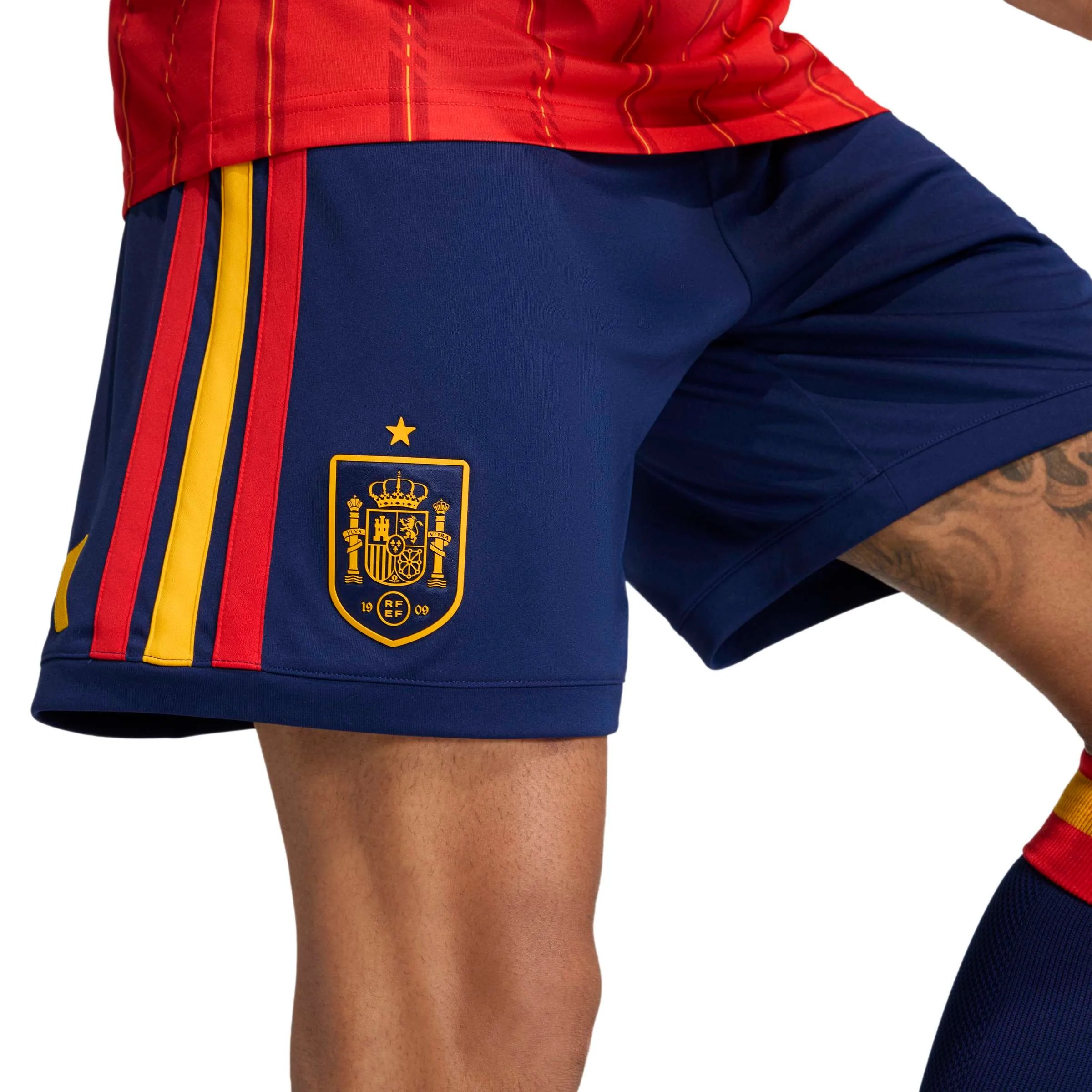 adidas 2026 Spain Men's Stadium Home Shorts (Detail 1)