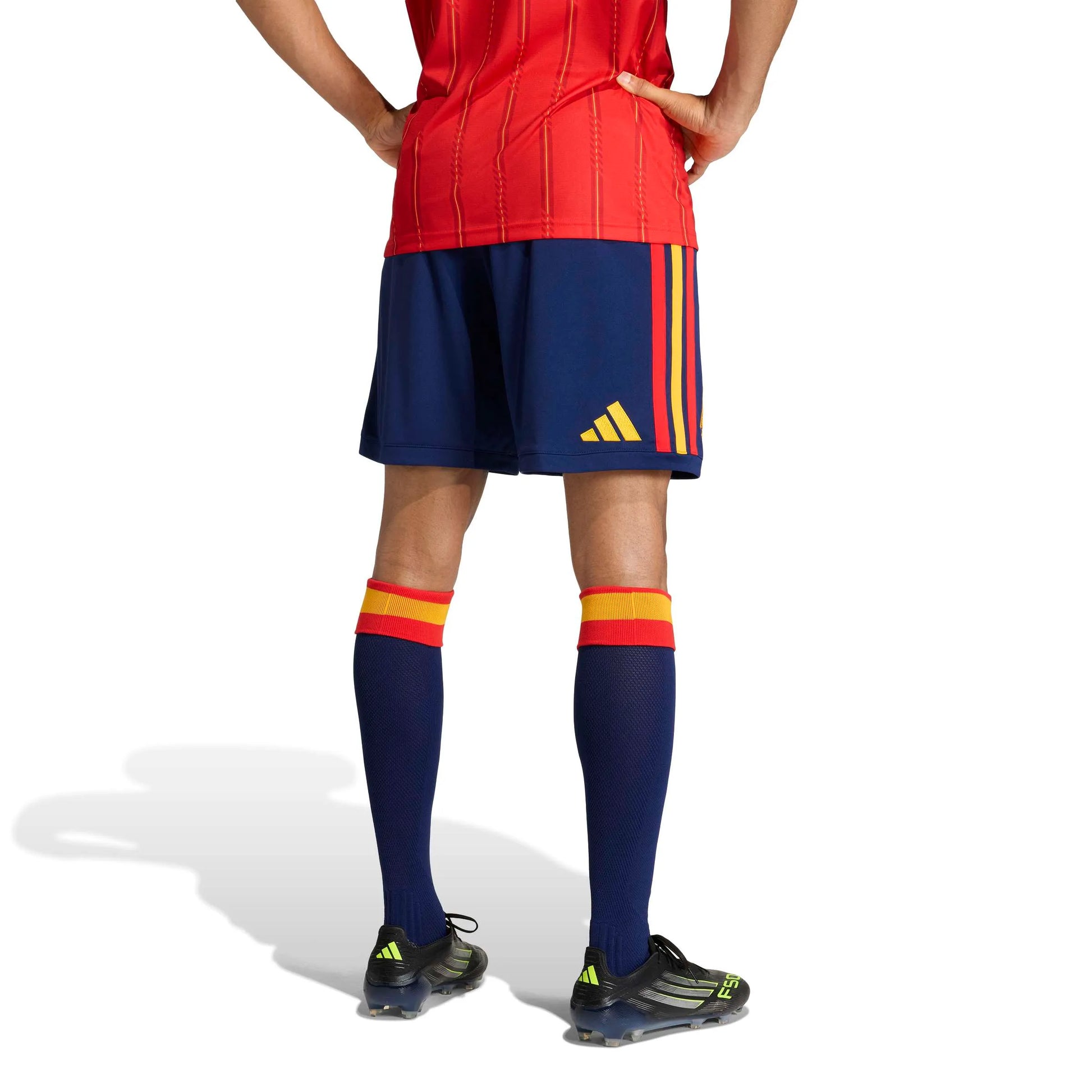 adidas 2026 Spain Men's Stadium Home Shorts (Model - Back)