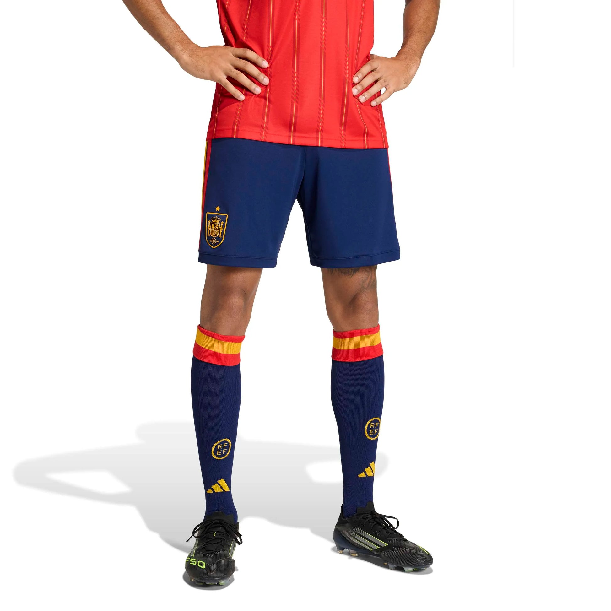 adidas 2026 Spain Men's Stadium Home Shorts (Model - Front)