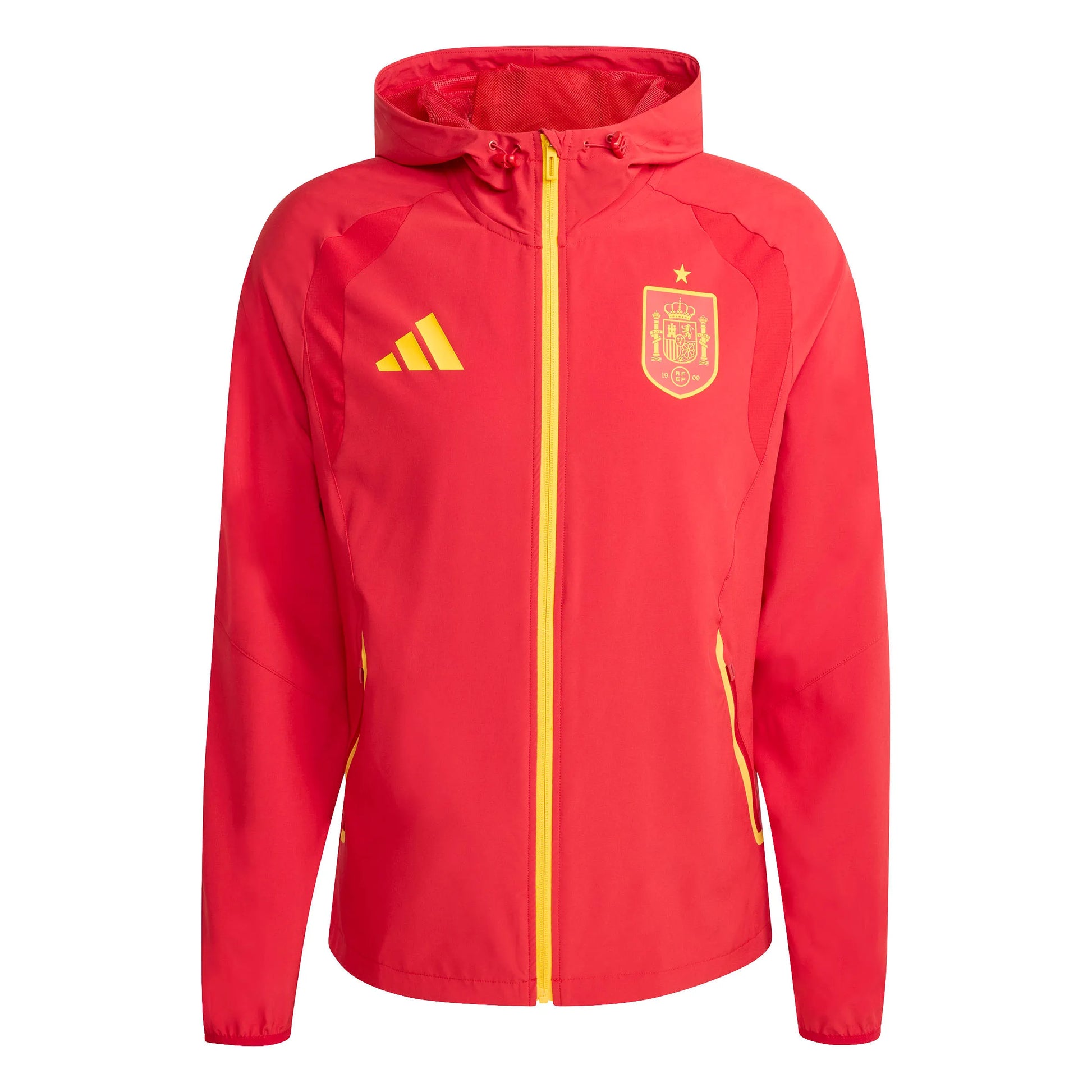 adidas 2026 Spain Men's Tiro Travel Full Zip Windbreaker (Front)