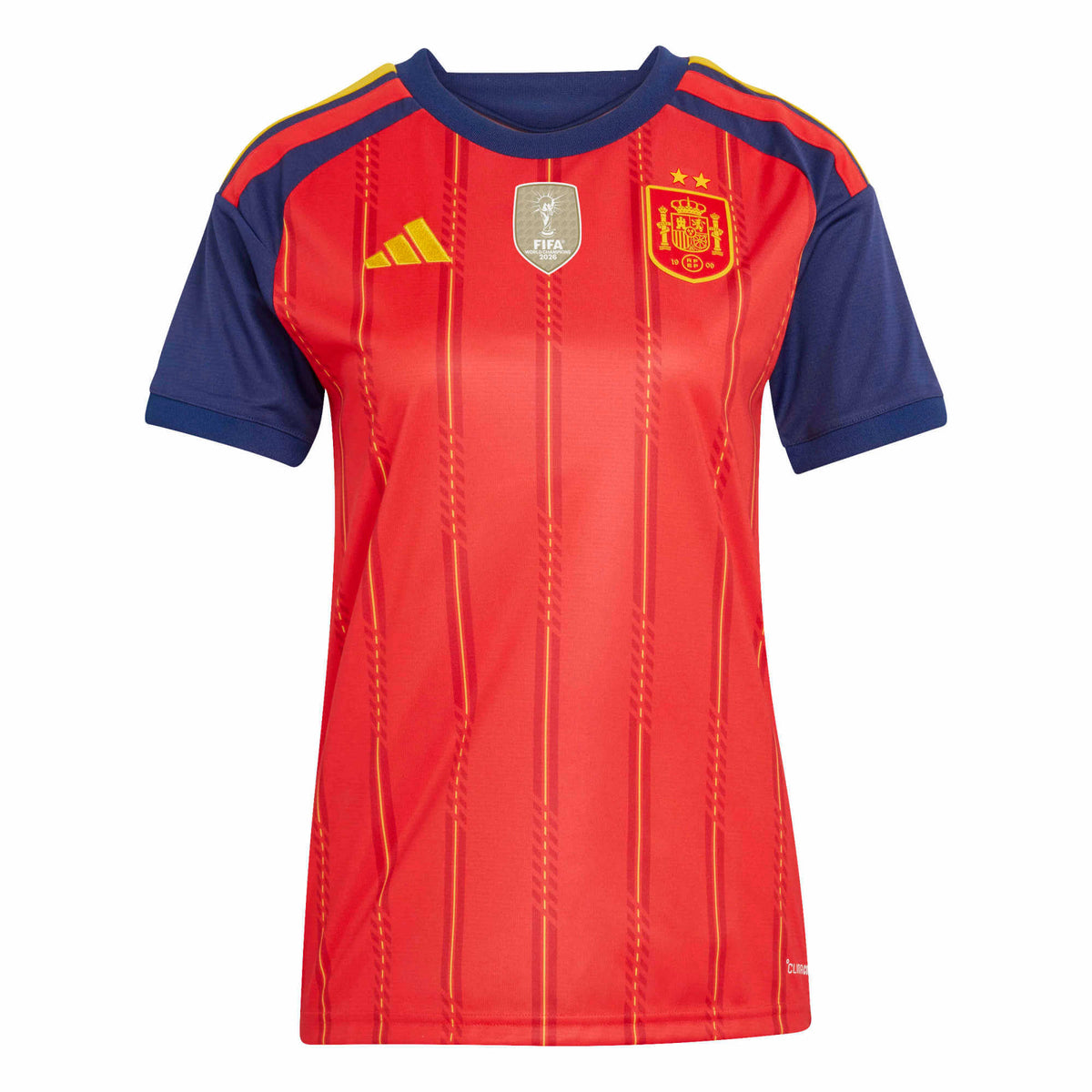 adidas 2026 Spain Women's 2-Star Stadium Home Soccer Jersey (Front)