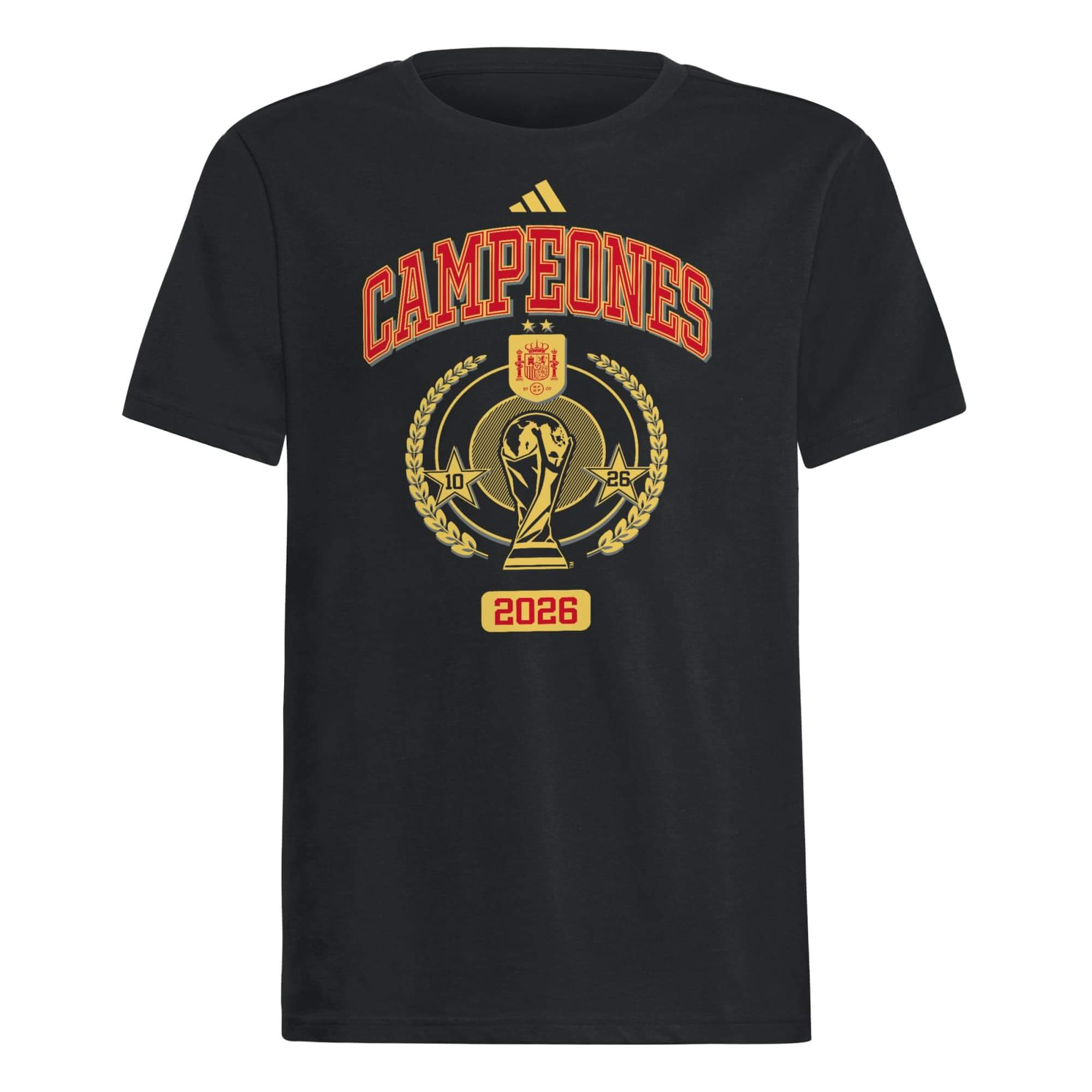 adidas 2026 Spain Youth Campeones Tee (Front)
