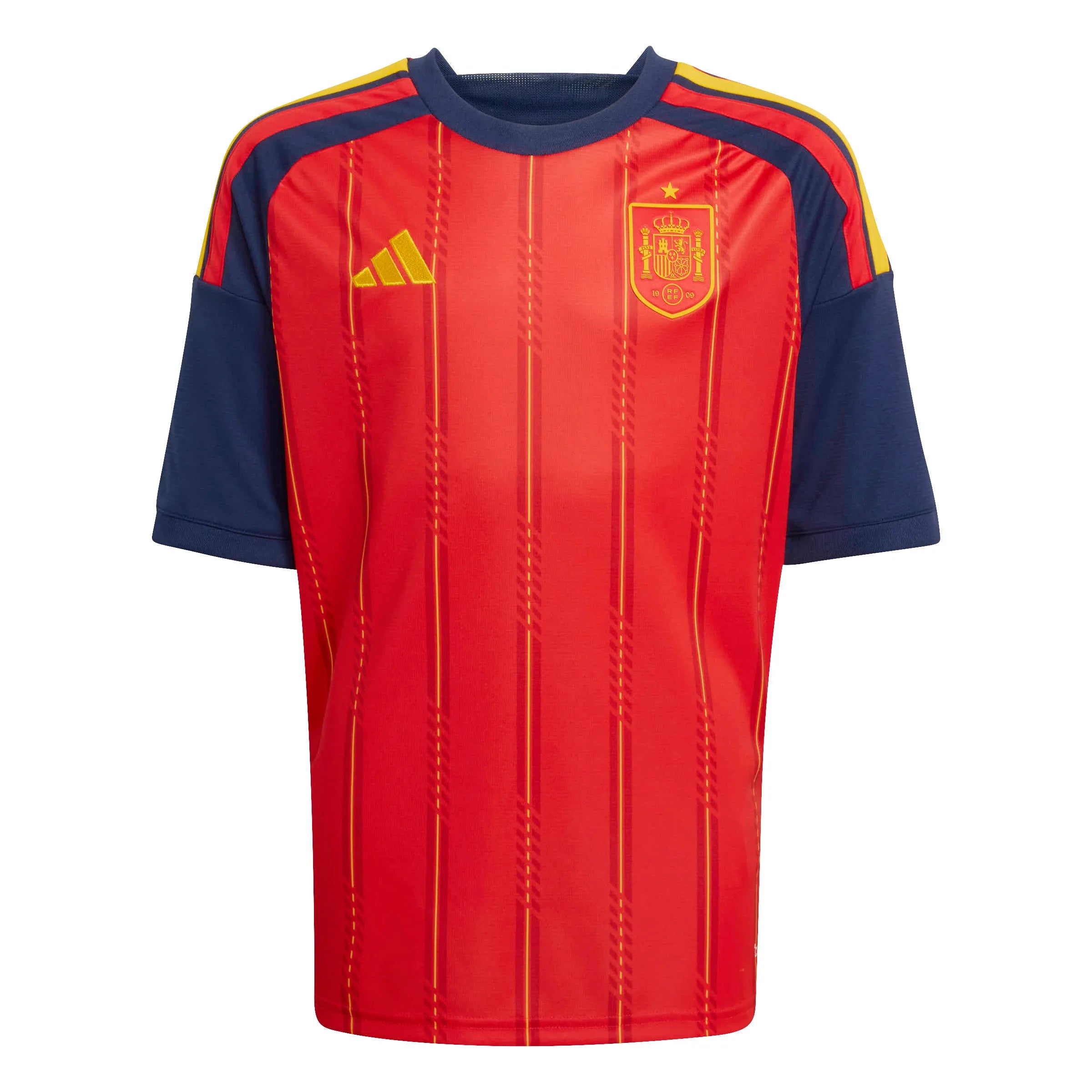 adidas 2026 Spain Youth Stadium Home Soccer Jersey (Front)