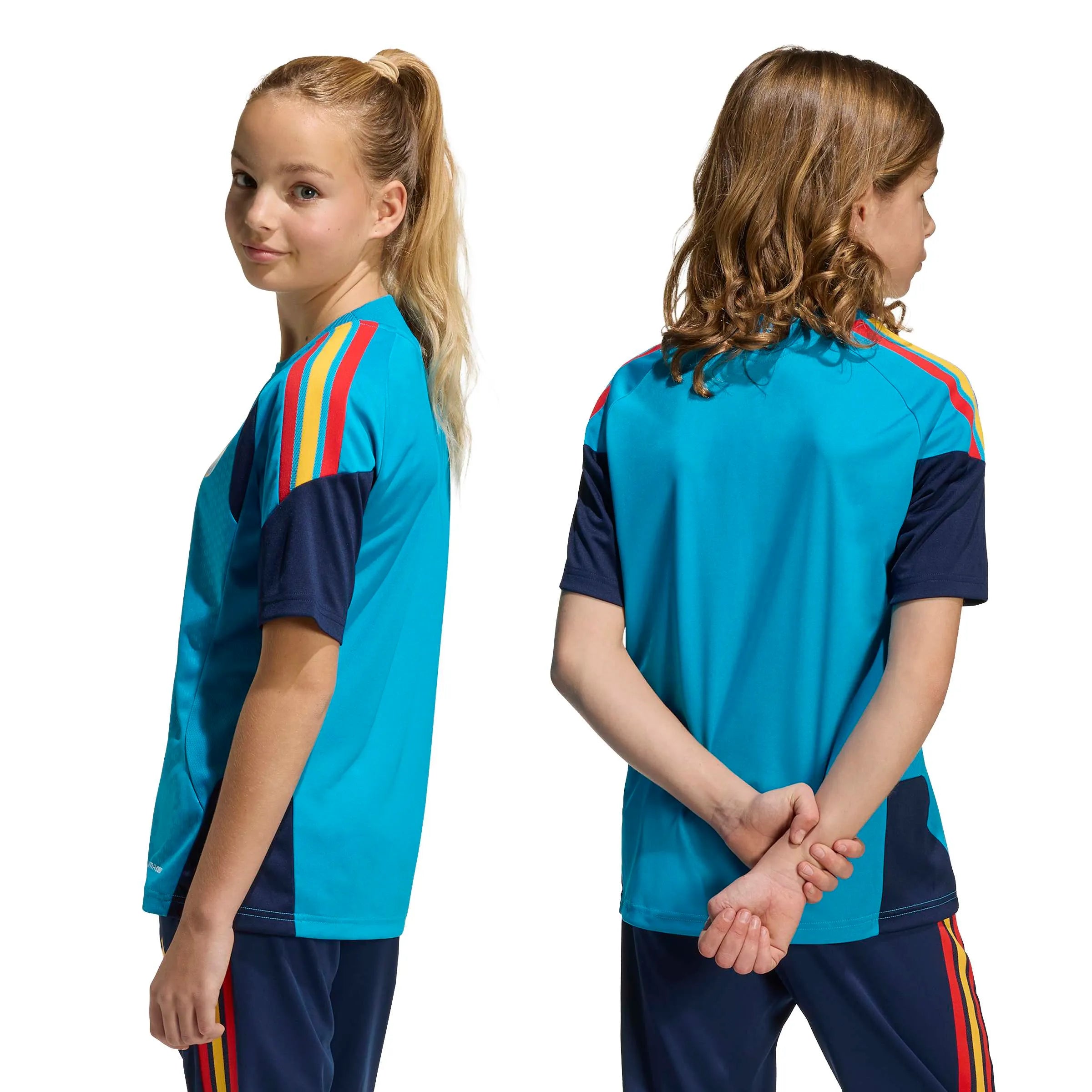 adidas 2026 Spain Youth Tiro Training Soccer Jersey (Models - Back)