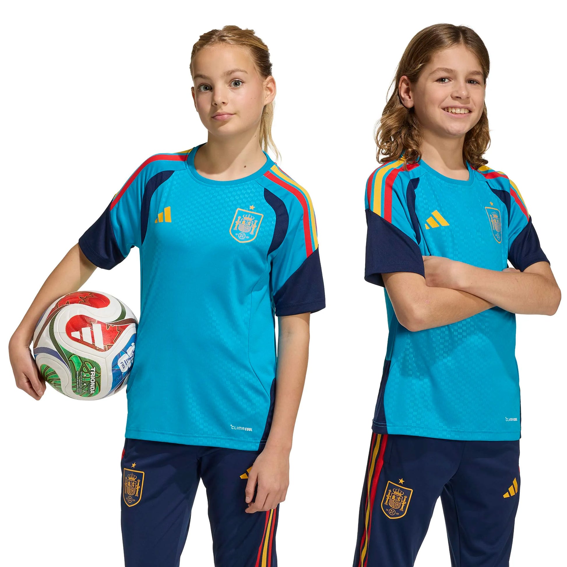 adidas 2026 Spain Youth Tiro Training Soccer Jersey (Models - Front)