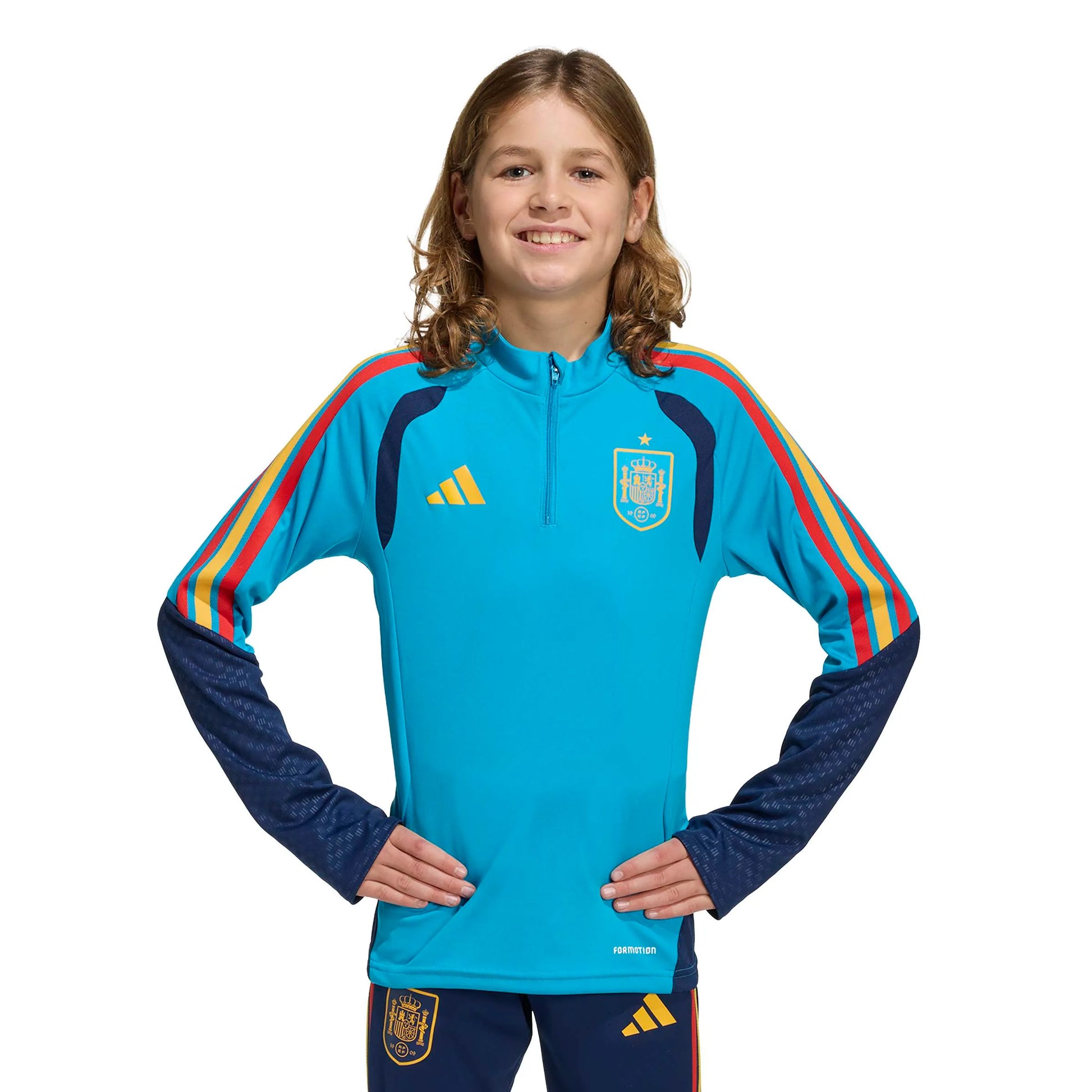 adidas 2026 Spain Youth Tiro Training Top (Model - Front)