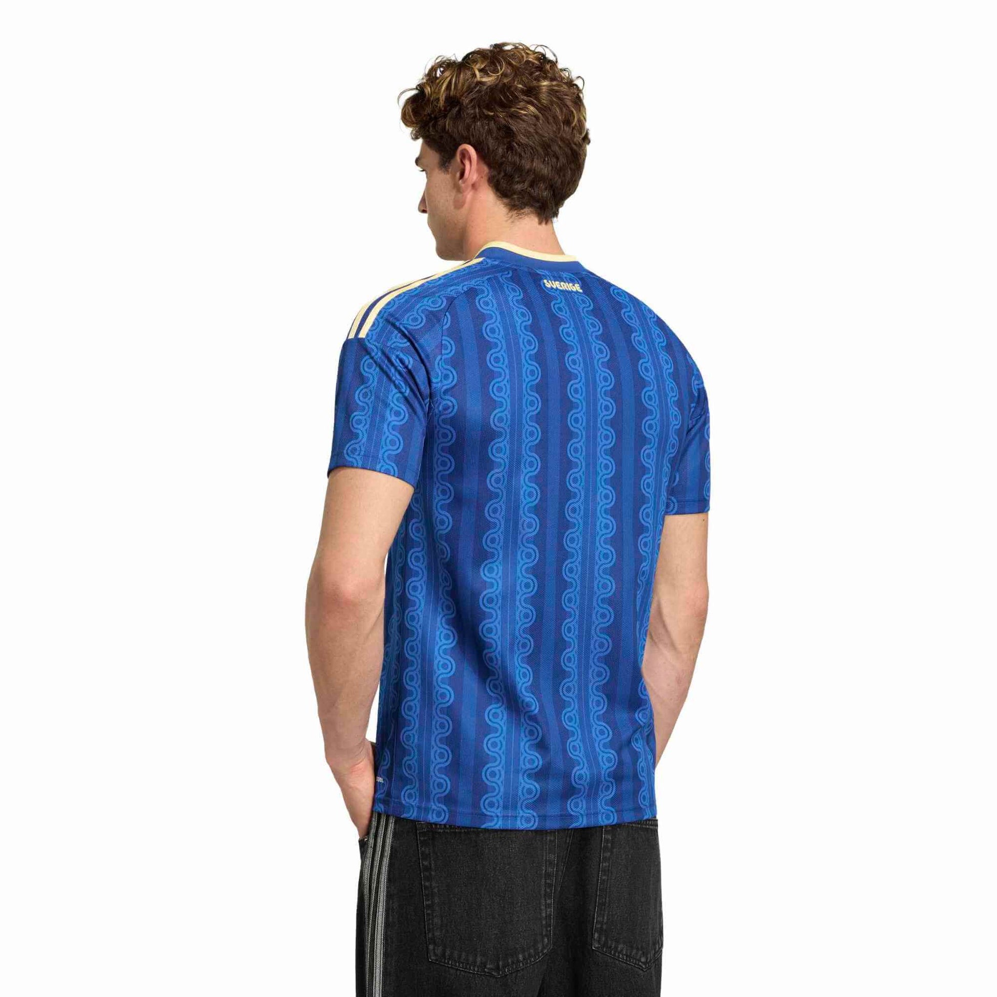 adidas 2026 Sweden Men's Stadium Away Soccer Jersey (Model - Back)