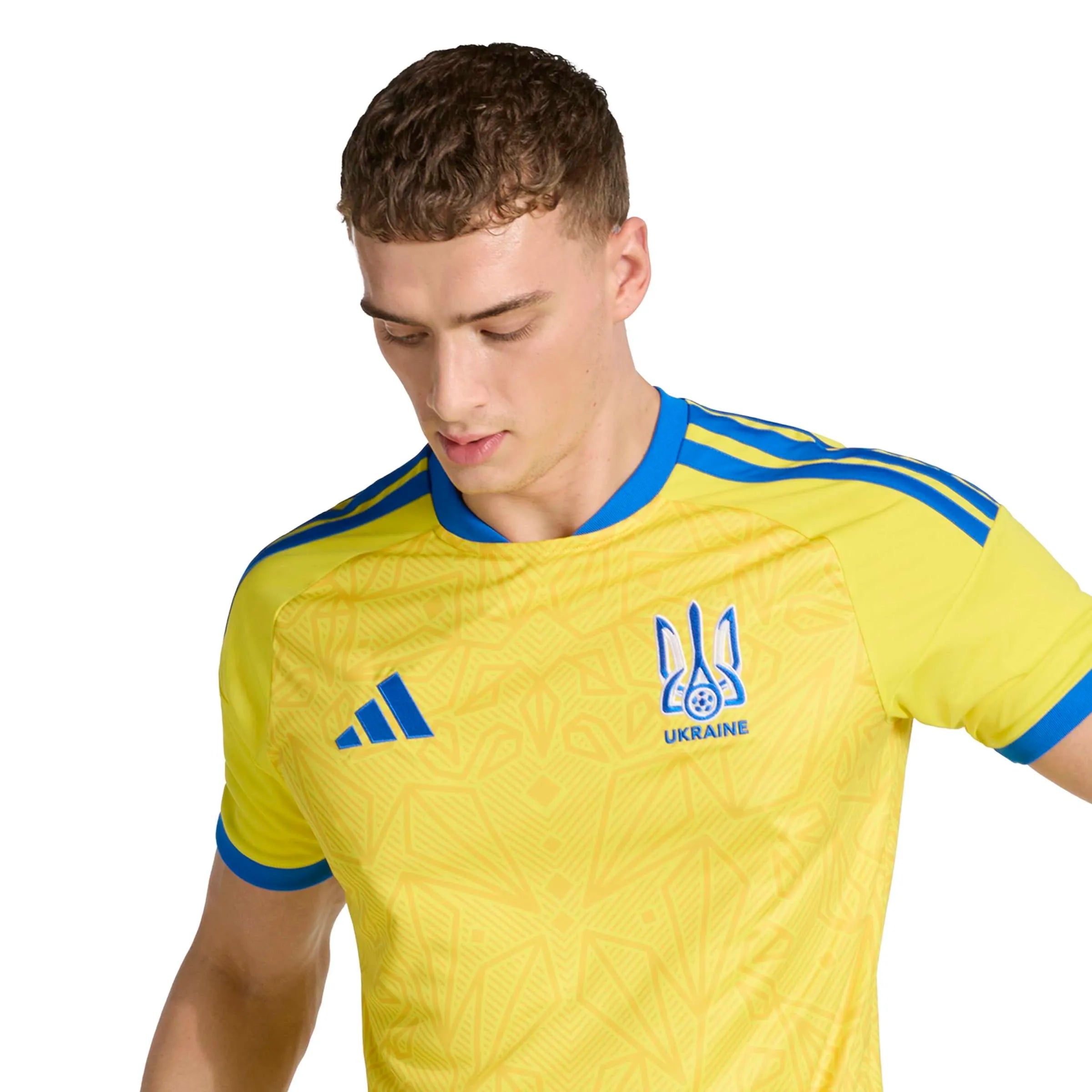 adidas 2026 Ukraine Men's Stadium Home Soccer Jersey (Detail 1)