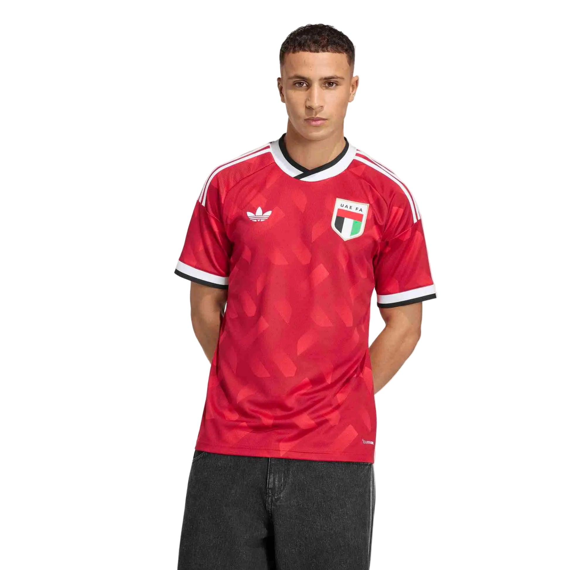 adidas 2026 United Arab Emirates Men's Stadium Away Soccer Jersey (Model - Front)