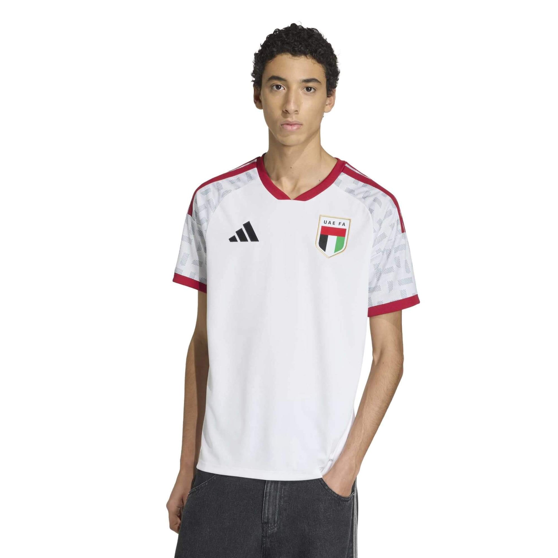 adidas 2026 United Arab Emirates Men's Stadium Home Soccer Jersey (Model - Front)