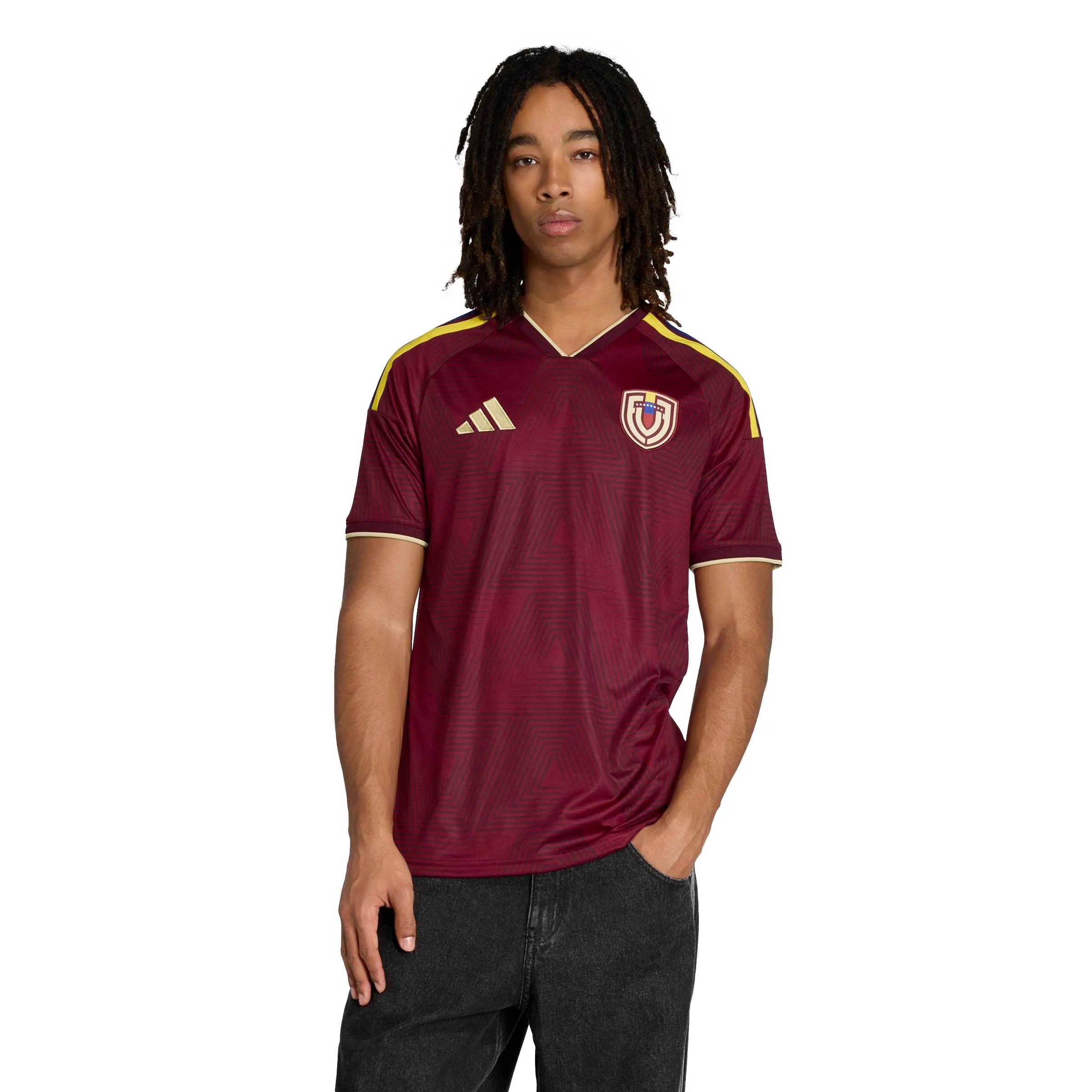 adidas 2026 Venezuela Men's Stadium Home Soccer Jersey (Model - Front)