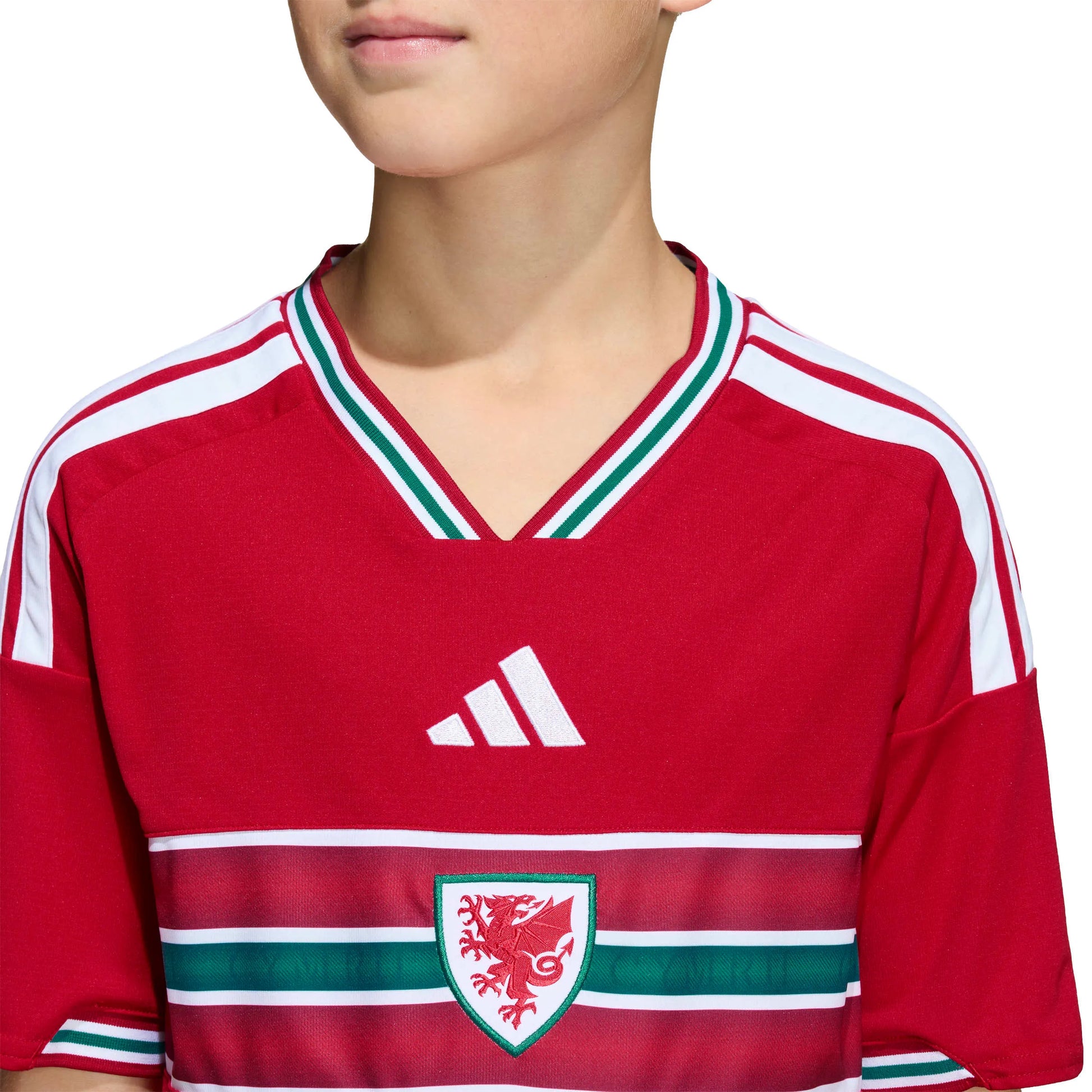 adidas 2026 Wales Youth Stadium Home Soccer Jersey (Detail 1)