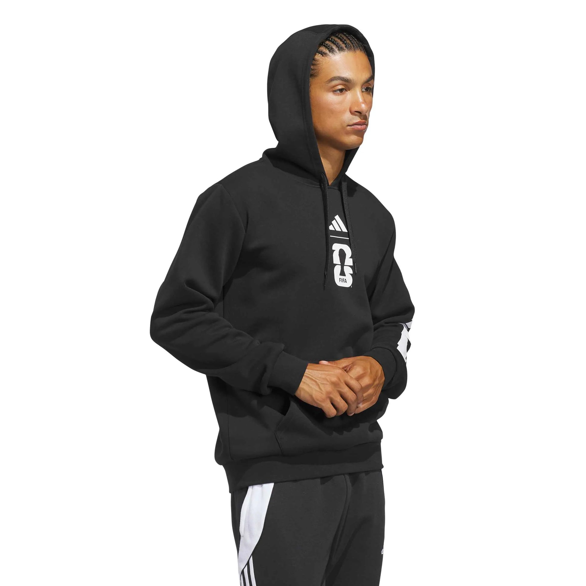 adidas 2026 World Cup Men's Match Ball Graphic Hoodie (Model - Side)