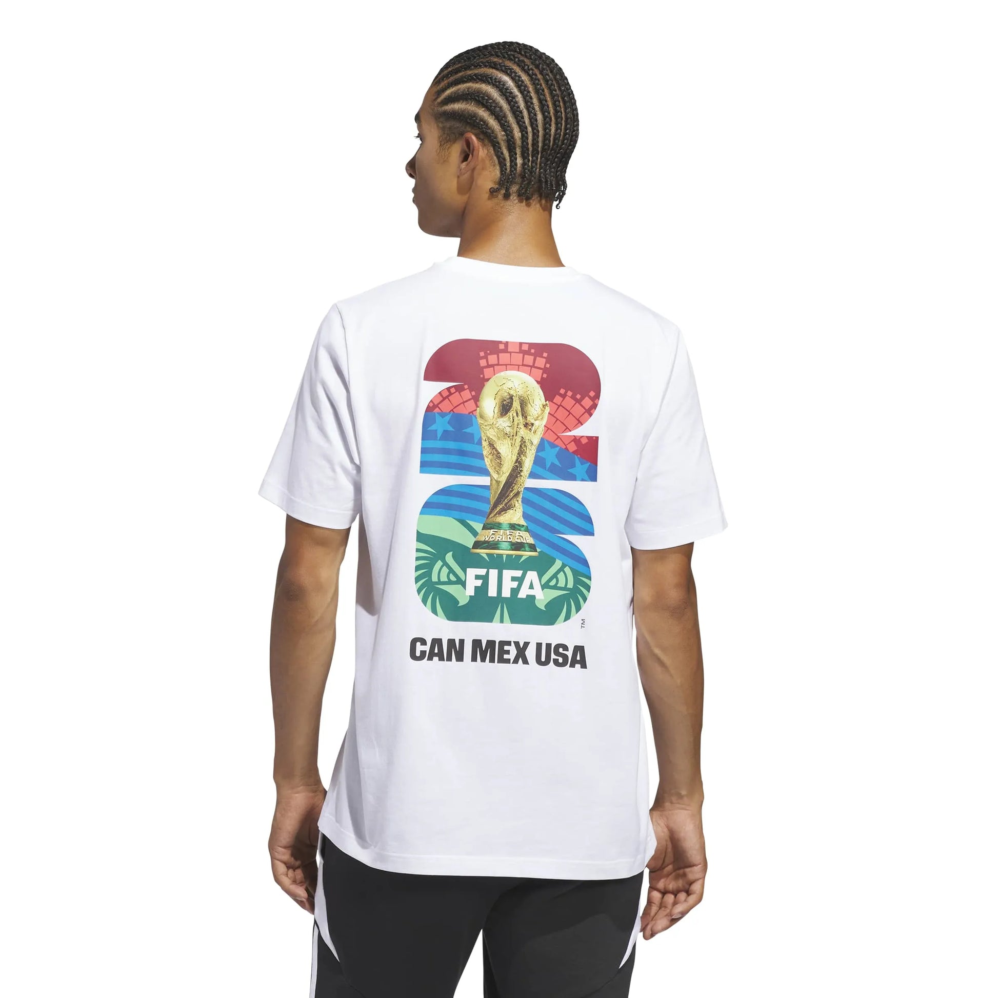 adidas 2026 World Cup Men's Match Ball Graphic Tee (Model - Back)