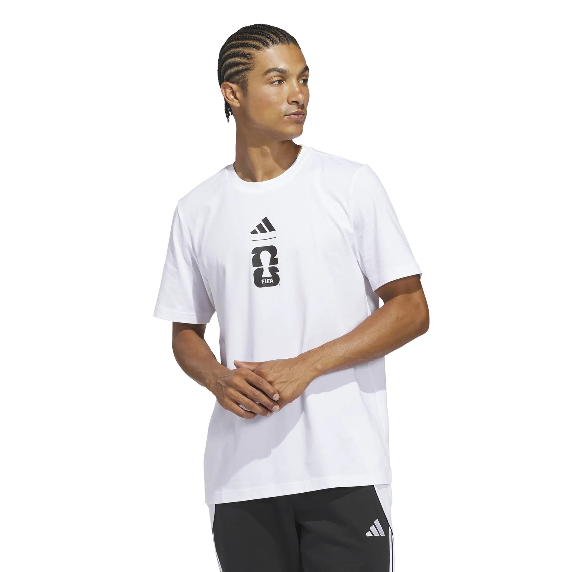 adidas 2026 World Cup Men's Match Ball Graphic Tee (Model - Front)