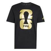 adidas 2026 World Cup Men's Official Emblem Tee Black (Front)