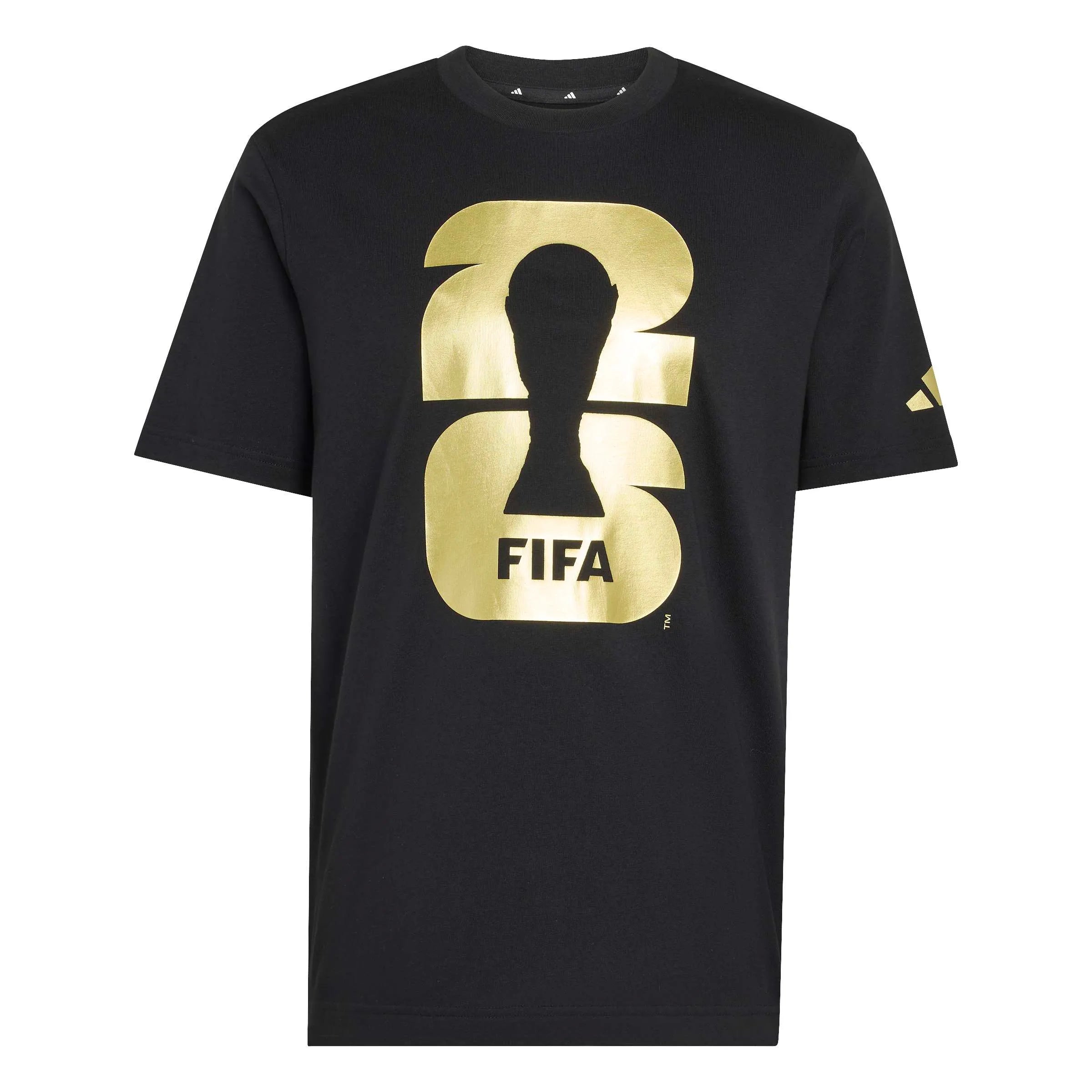 adidas 2026 World Cup Men's Official Emblem Tee Black (Front)